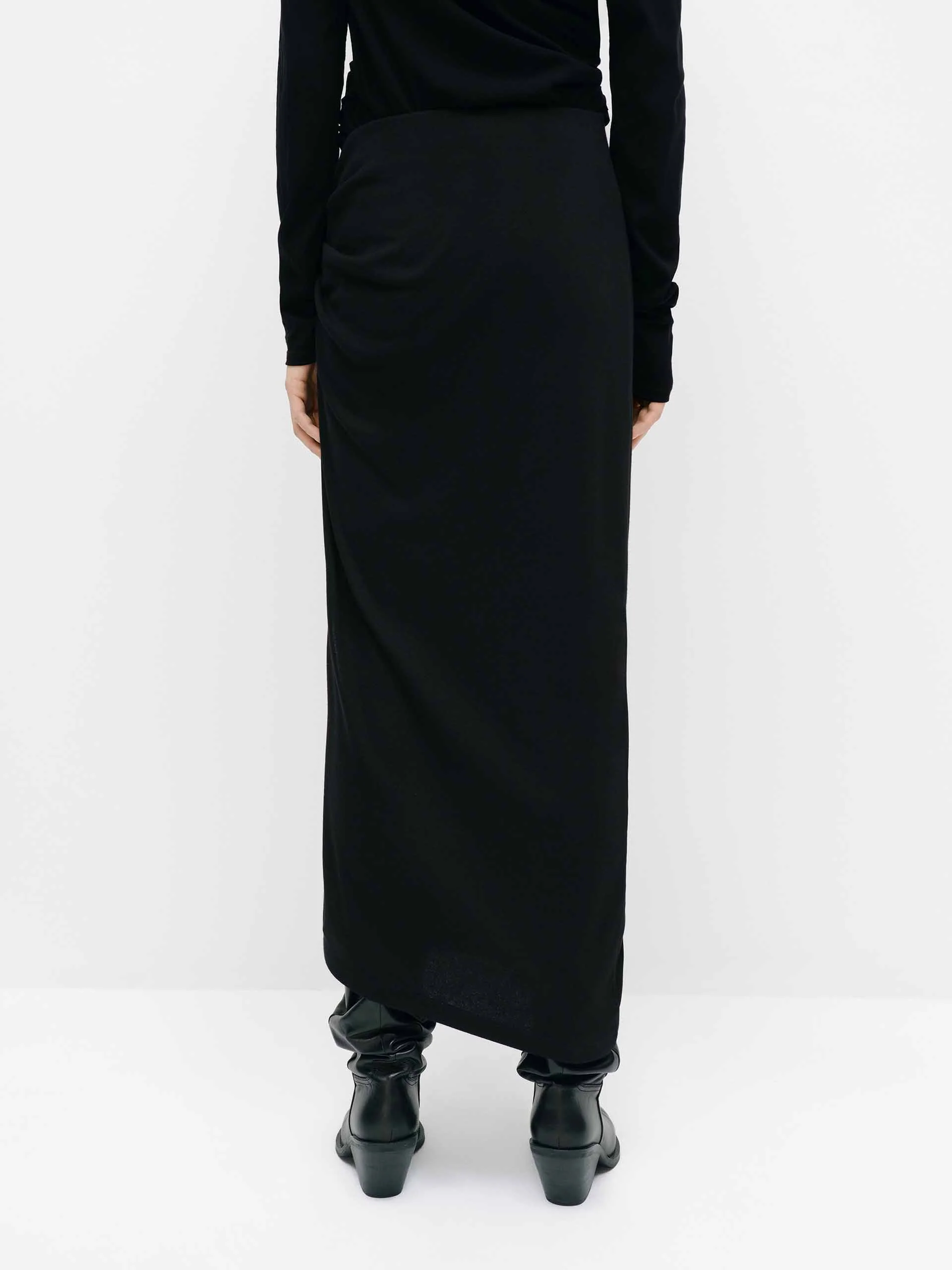 Cotton Blend Slit Skirt - Image 7