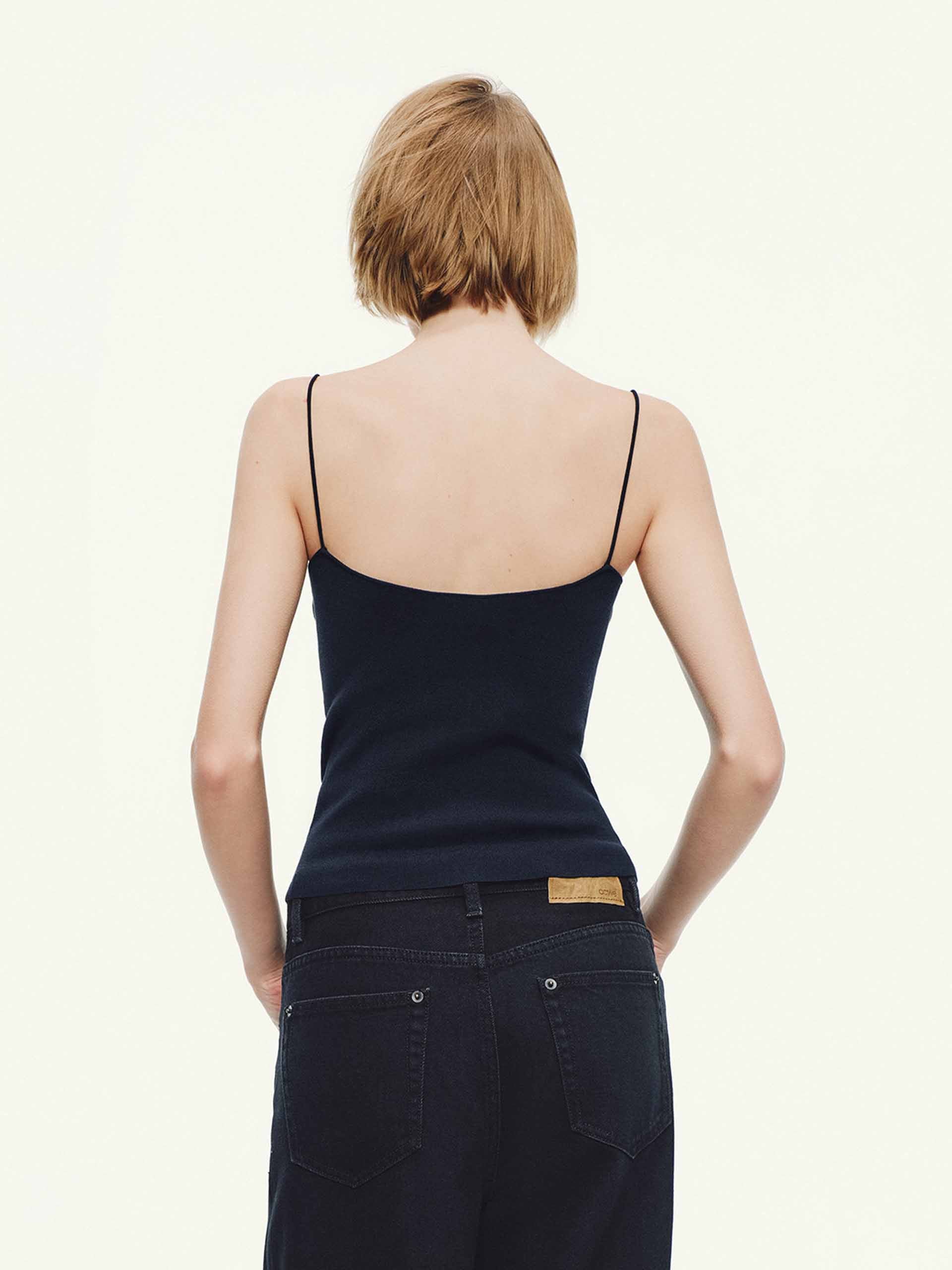 Cotton Blend Spaghetti Strap Tank - Image 15