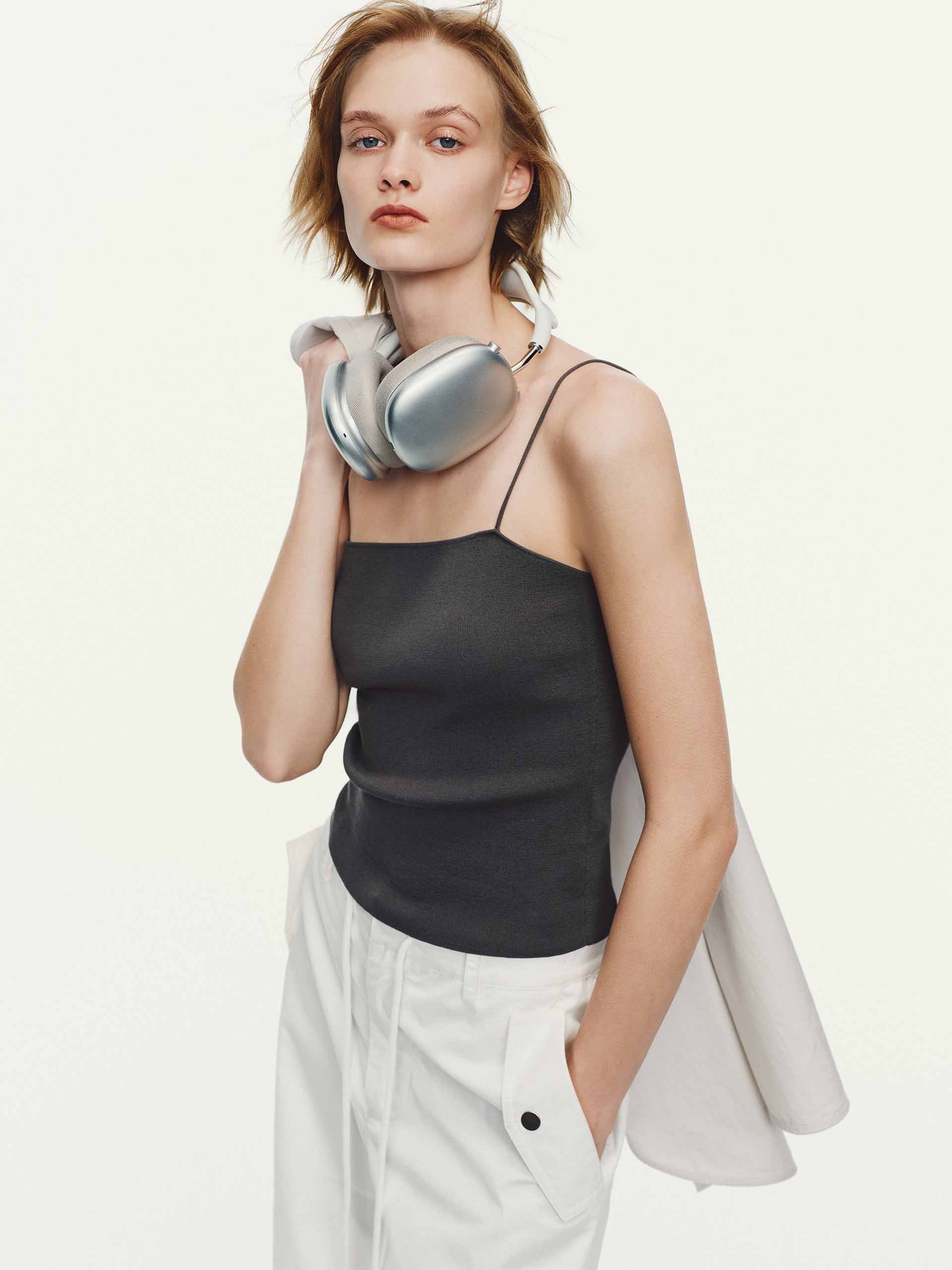 Cotton Blend Spaghetti Strap Tank - Image 3