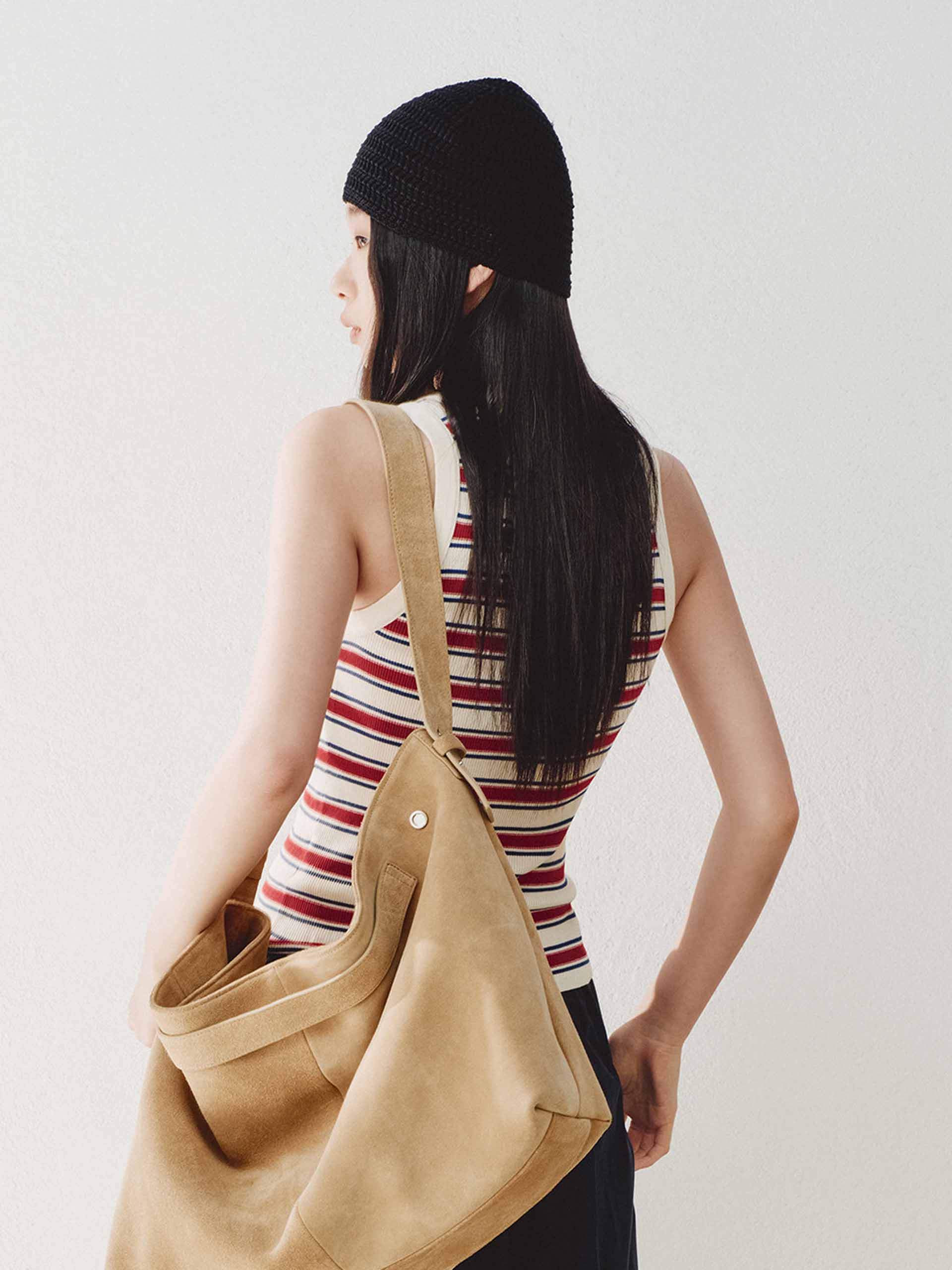 Cotton Blend Striped Knit Top - Image 7
