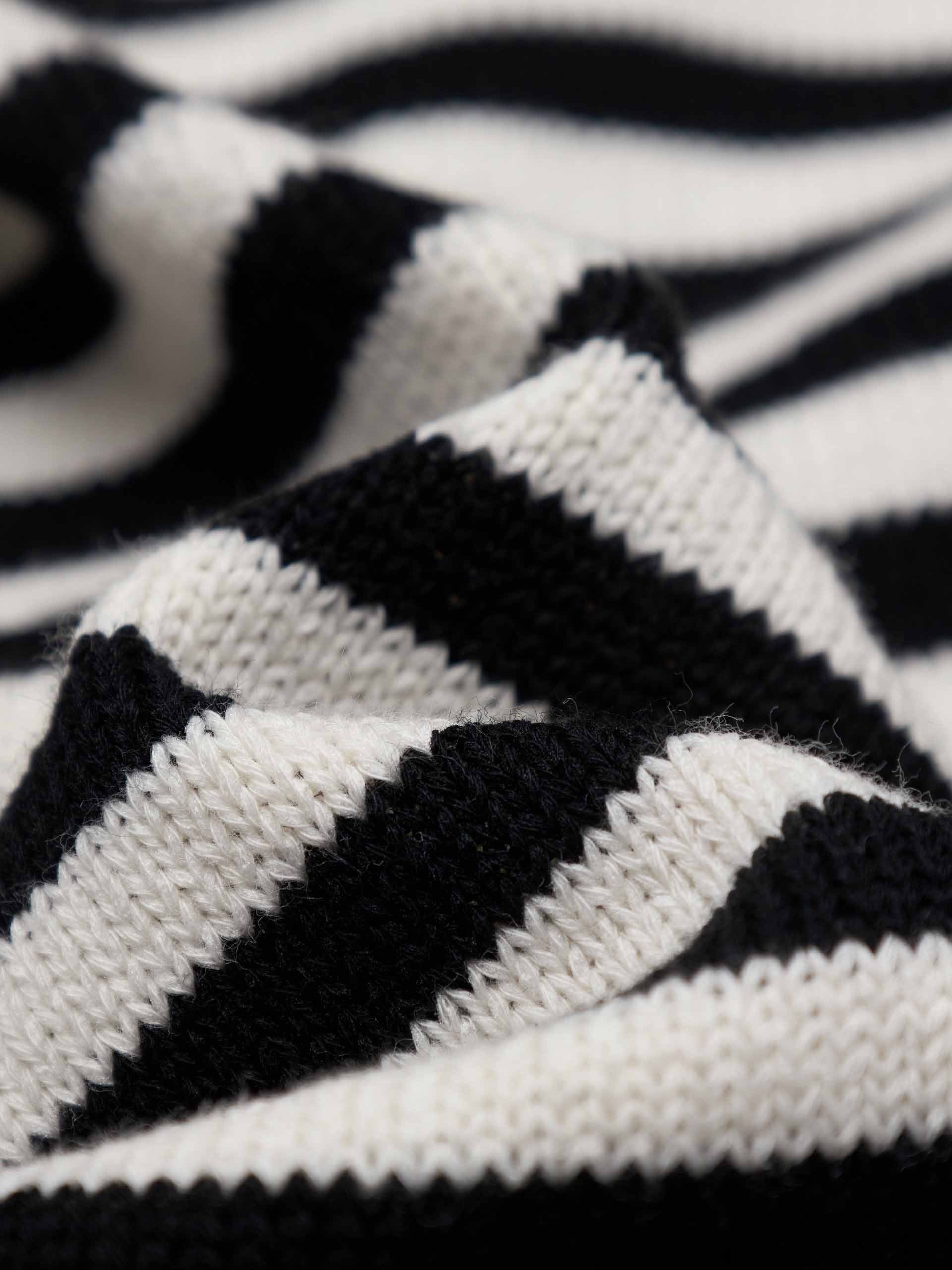 Cotton Blend Striped Knit Top - Image 4