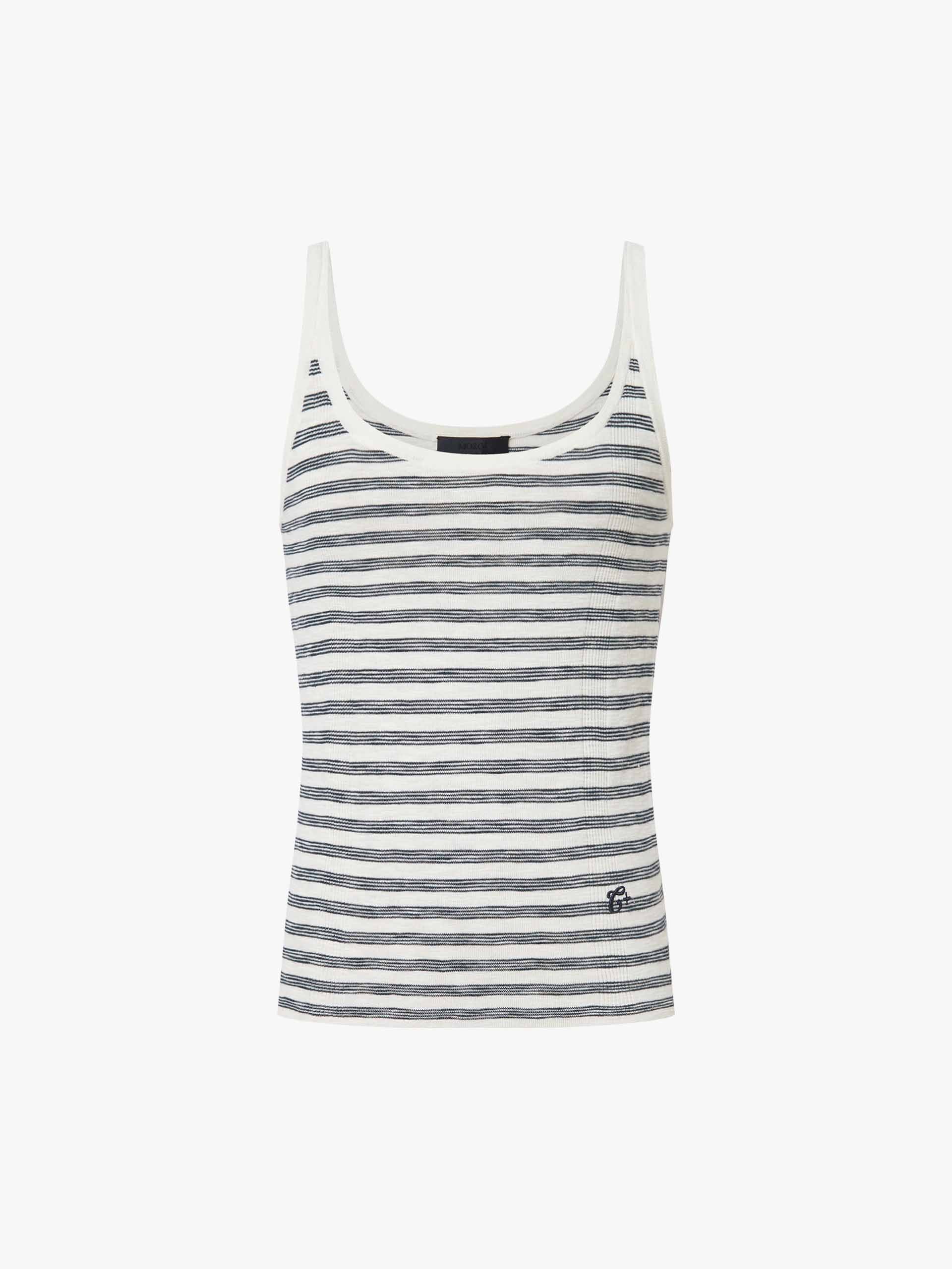 Cotton Blend Striped Tank - Image 5