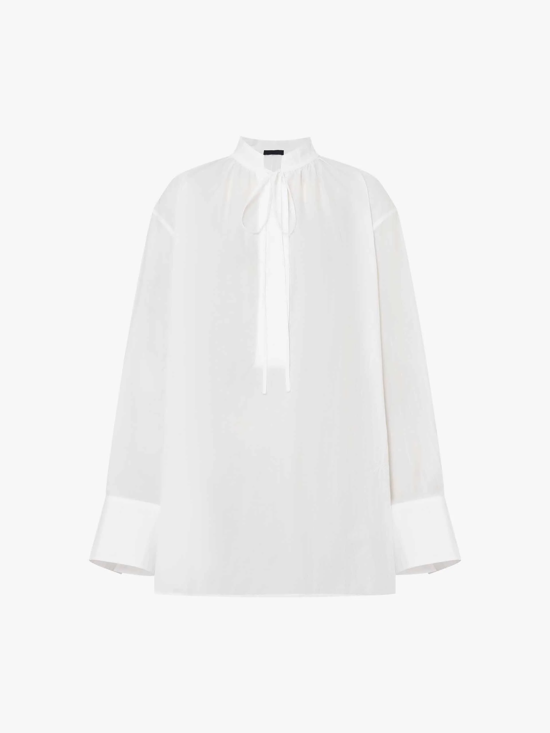 Cotton Blend Tie Blouse - Image 13