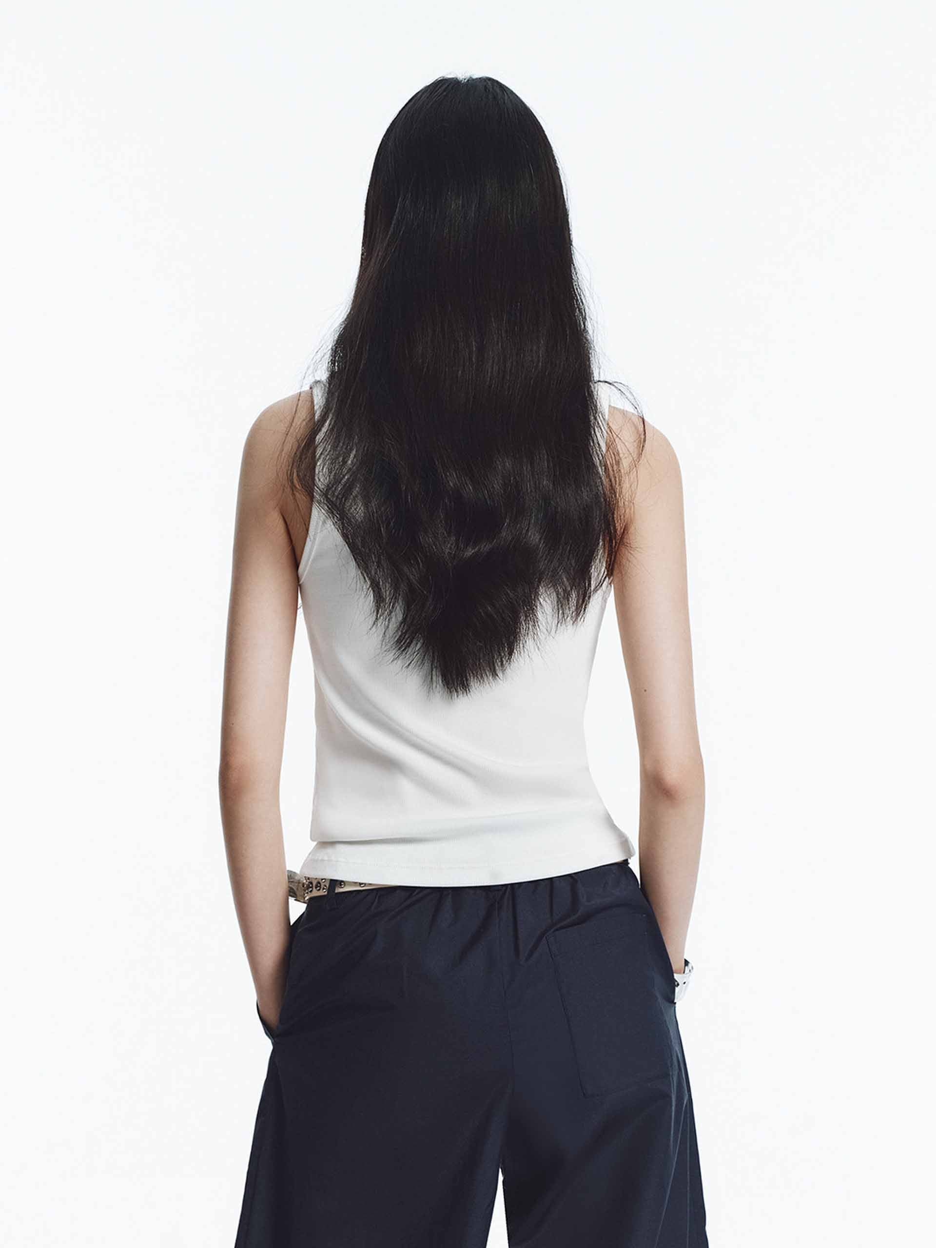 Cotton Blend U-neck Tank - Image 20