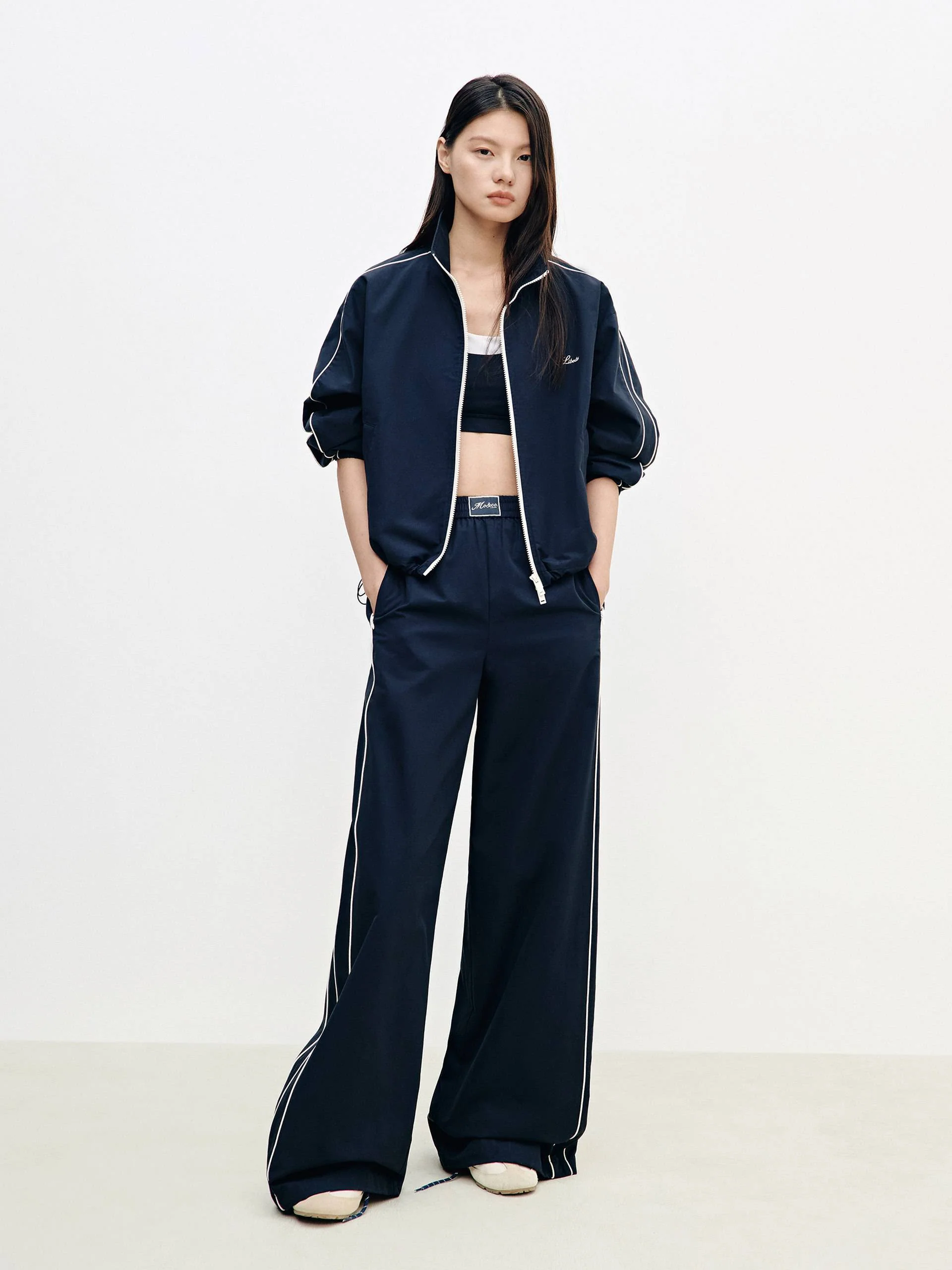 Cotton Blend Zipper Jacket - Image 2