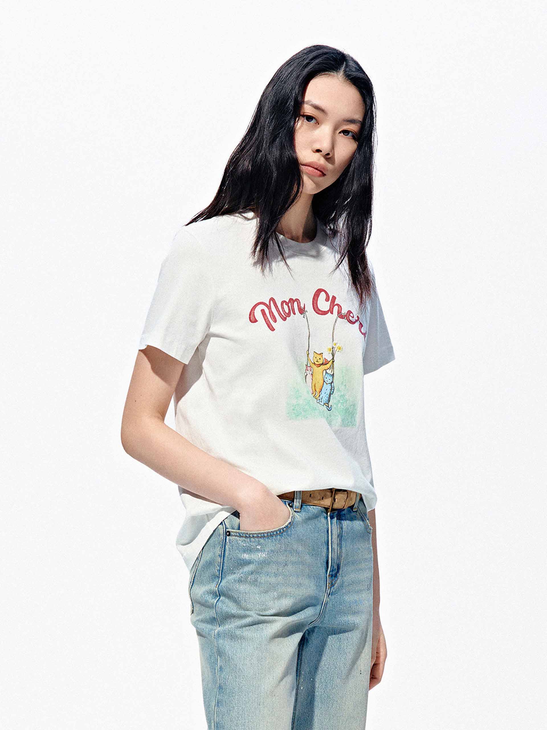 Cotton Cartoon Print T-shirt - Image 15