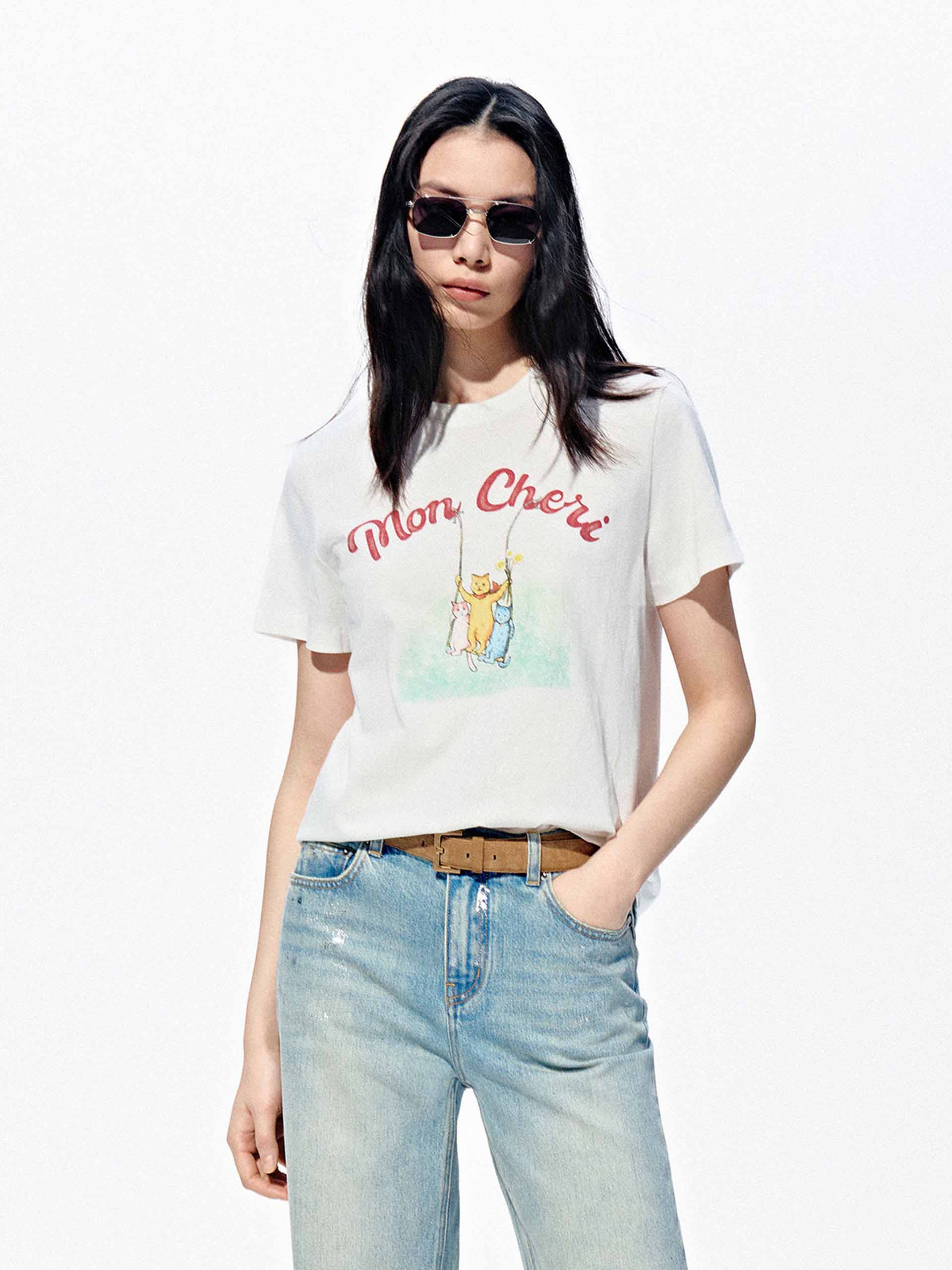 Cotton Cartoon Print T-shirt - Image 16