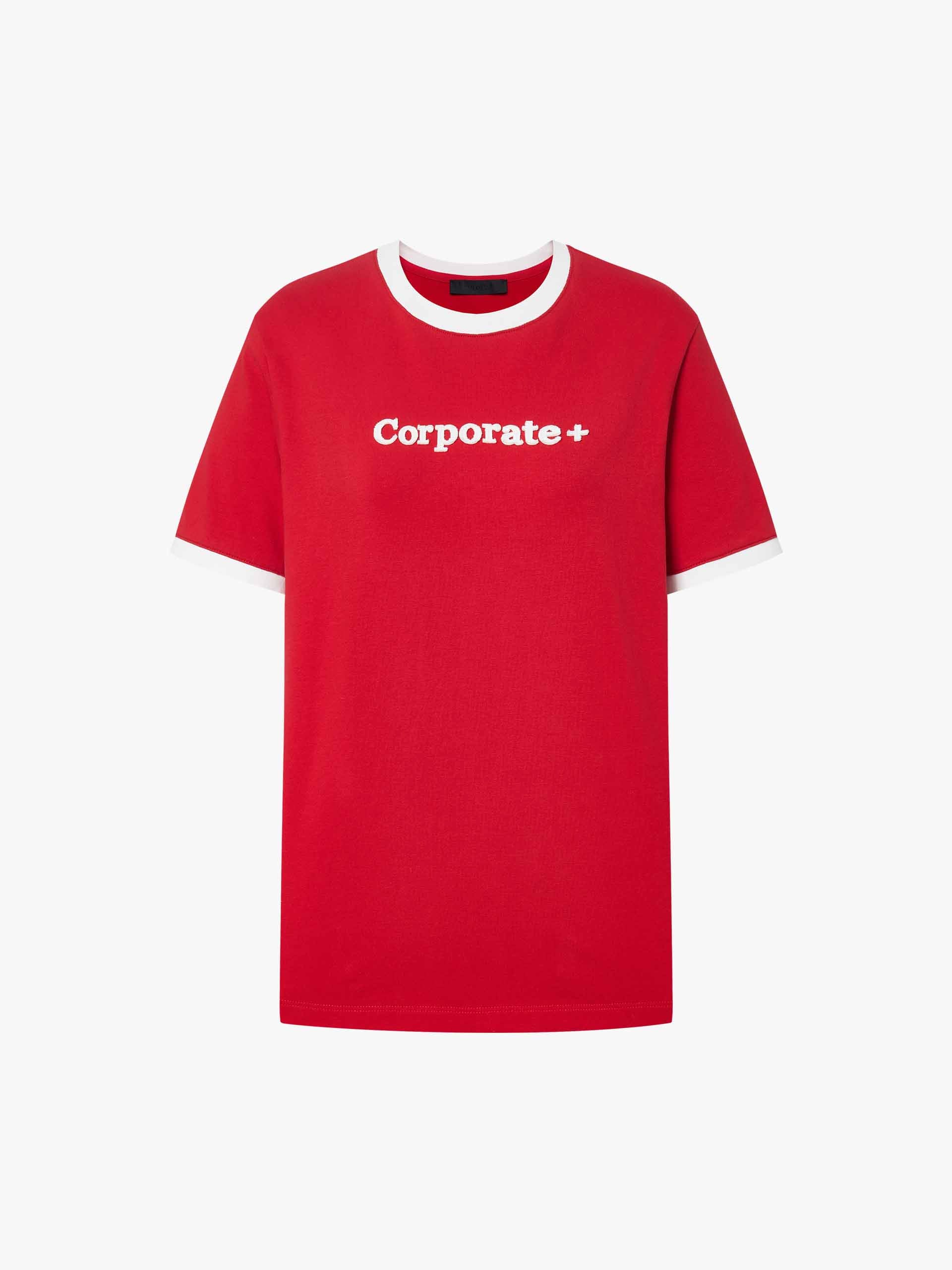 Cotton Contrast Neck T-shirt - Image 13