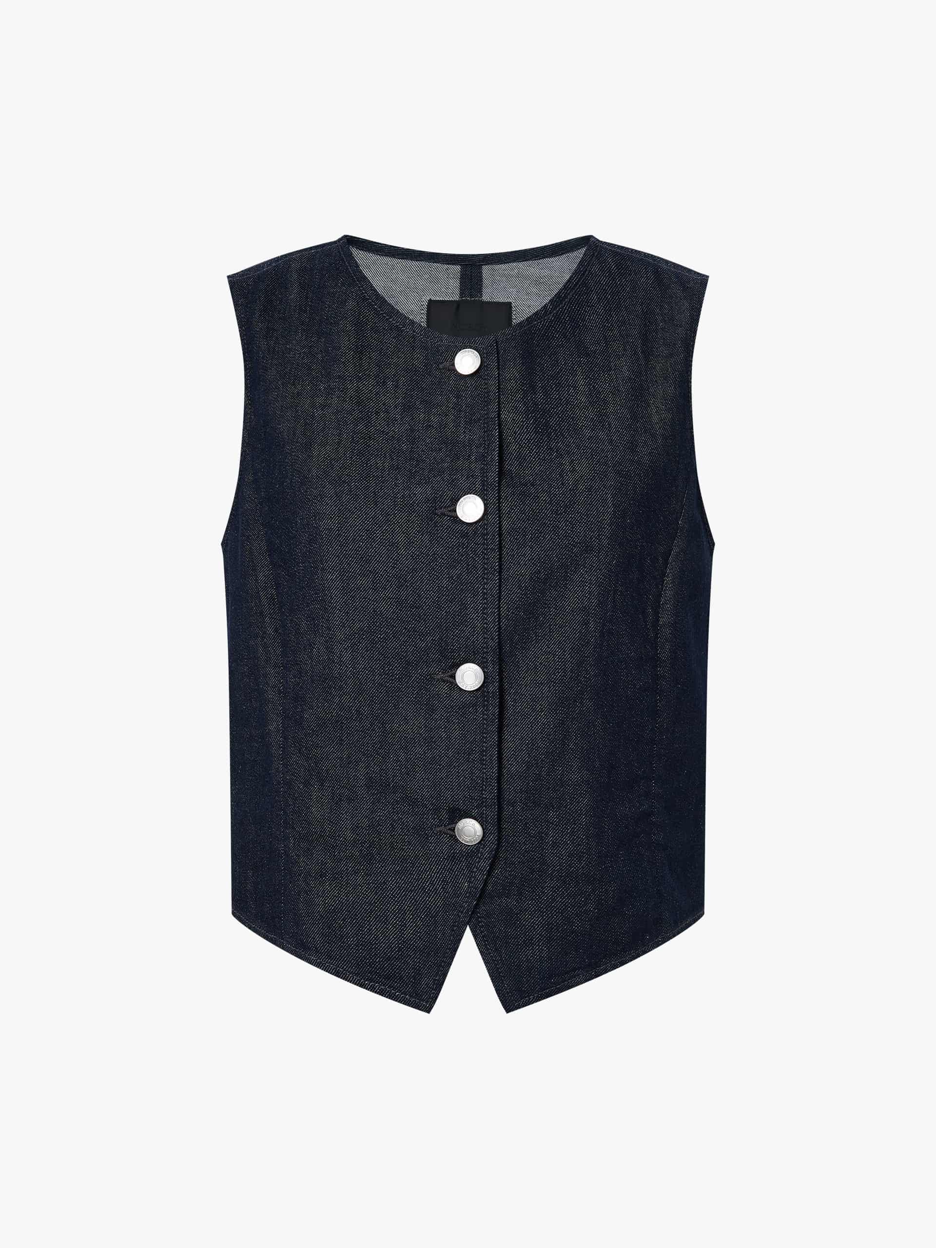 Cotton Cropped Waistcoat - Image 5