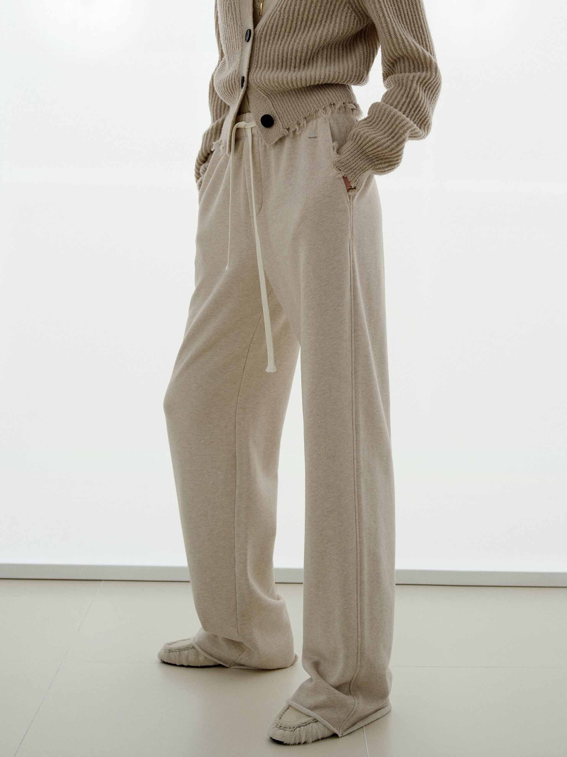 Cotton Drawstring Detail Trousers - Image 3