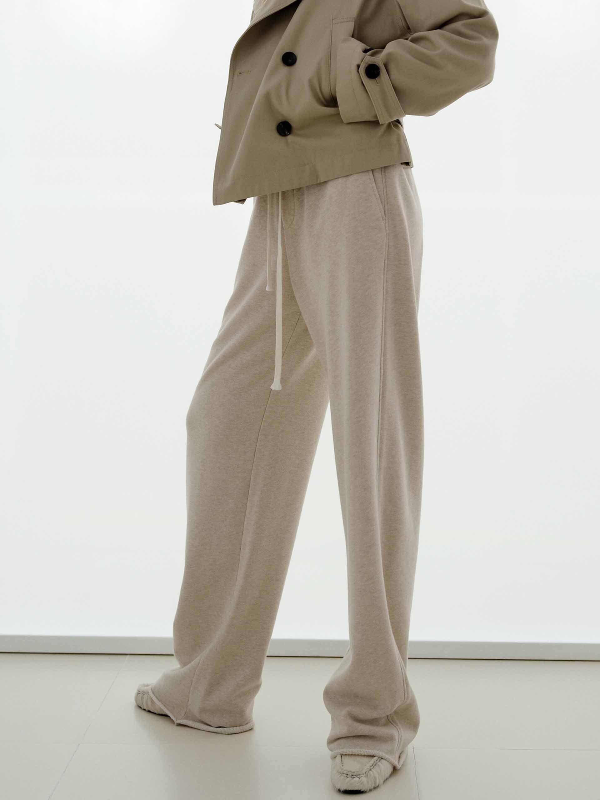 Cotton Drawstring Detail Trousers - Image 7