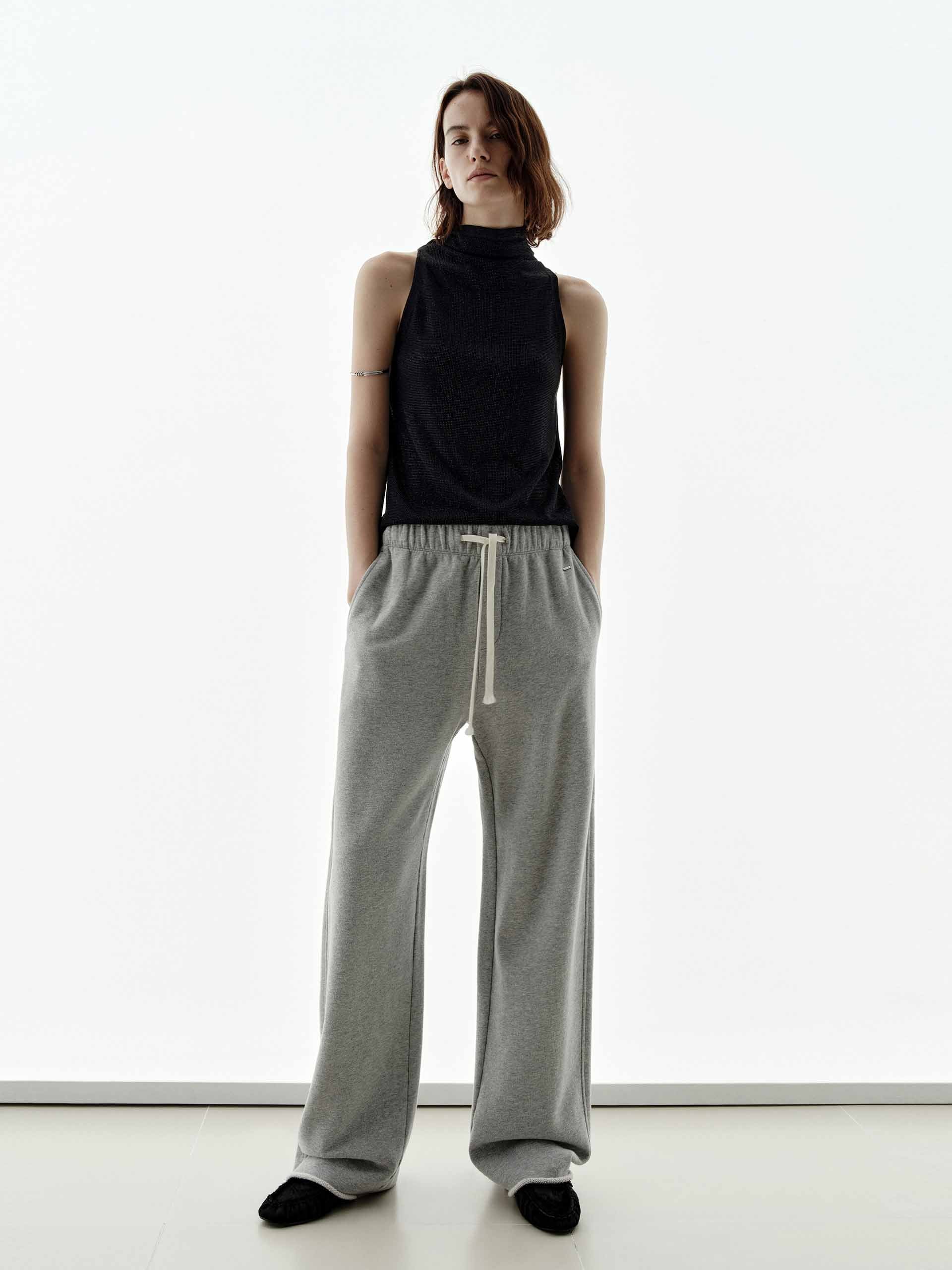 Cotton Drawstring Detail Trousers - Image 9