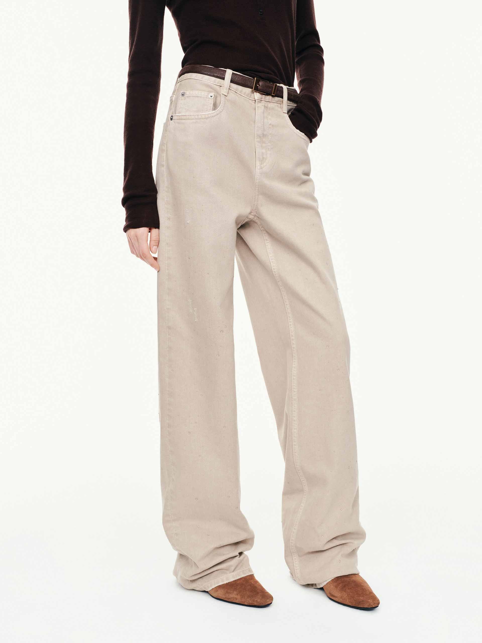 Cotton Hotfix Rhinestone Jeans - Image 3