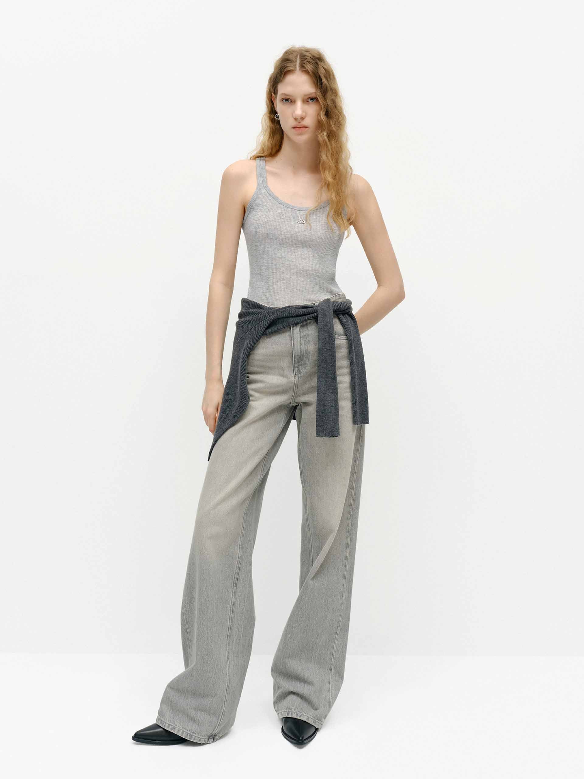 Cotton Light Grey Jeans - Image 2