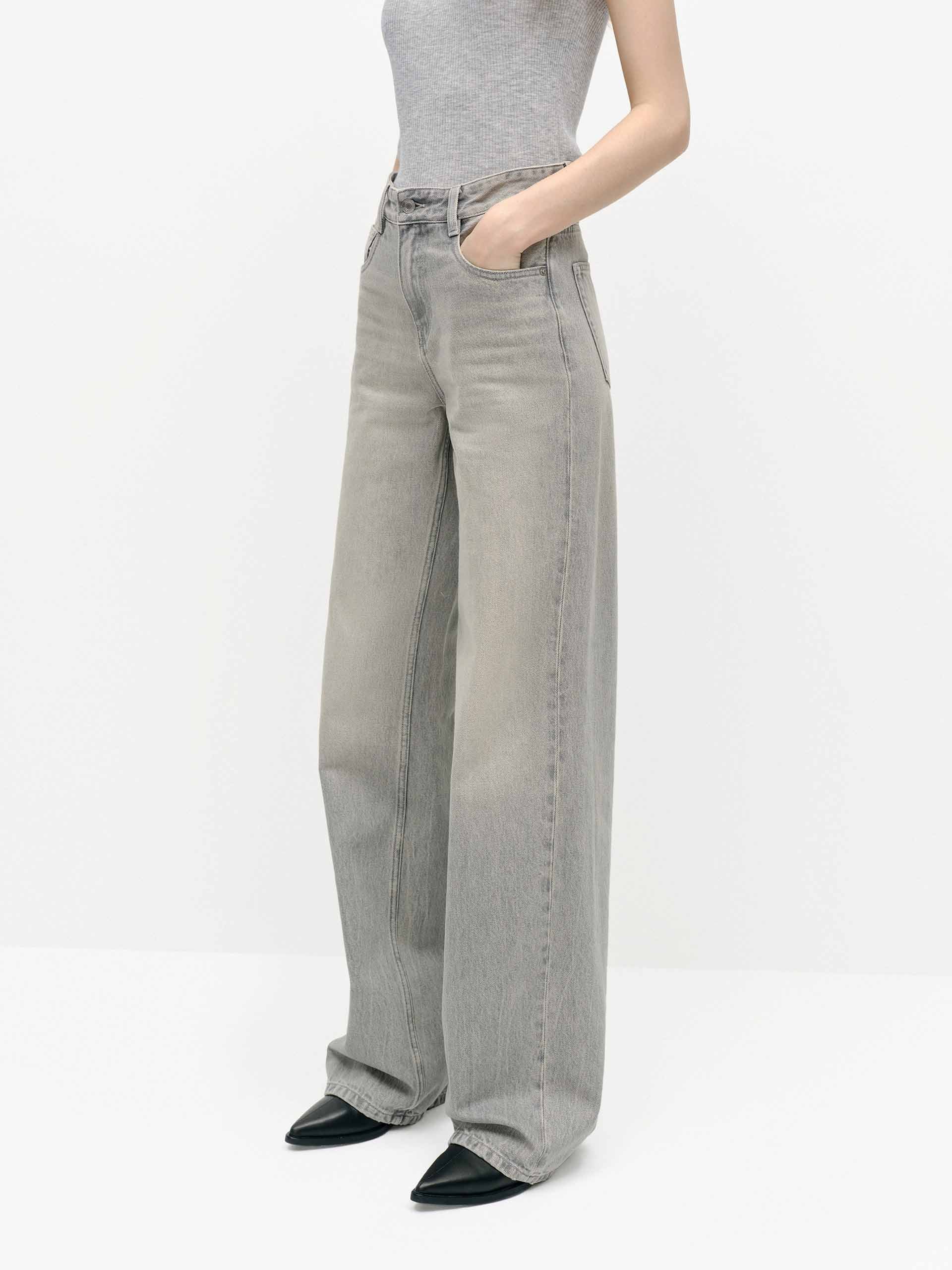 Cotton Light Grey Jeans - Image 6