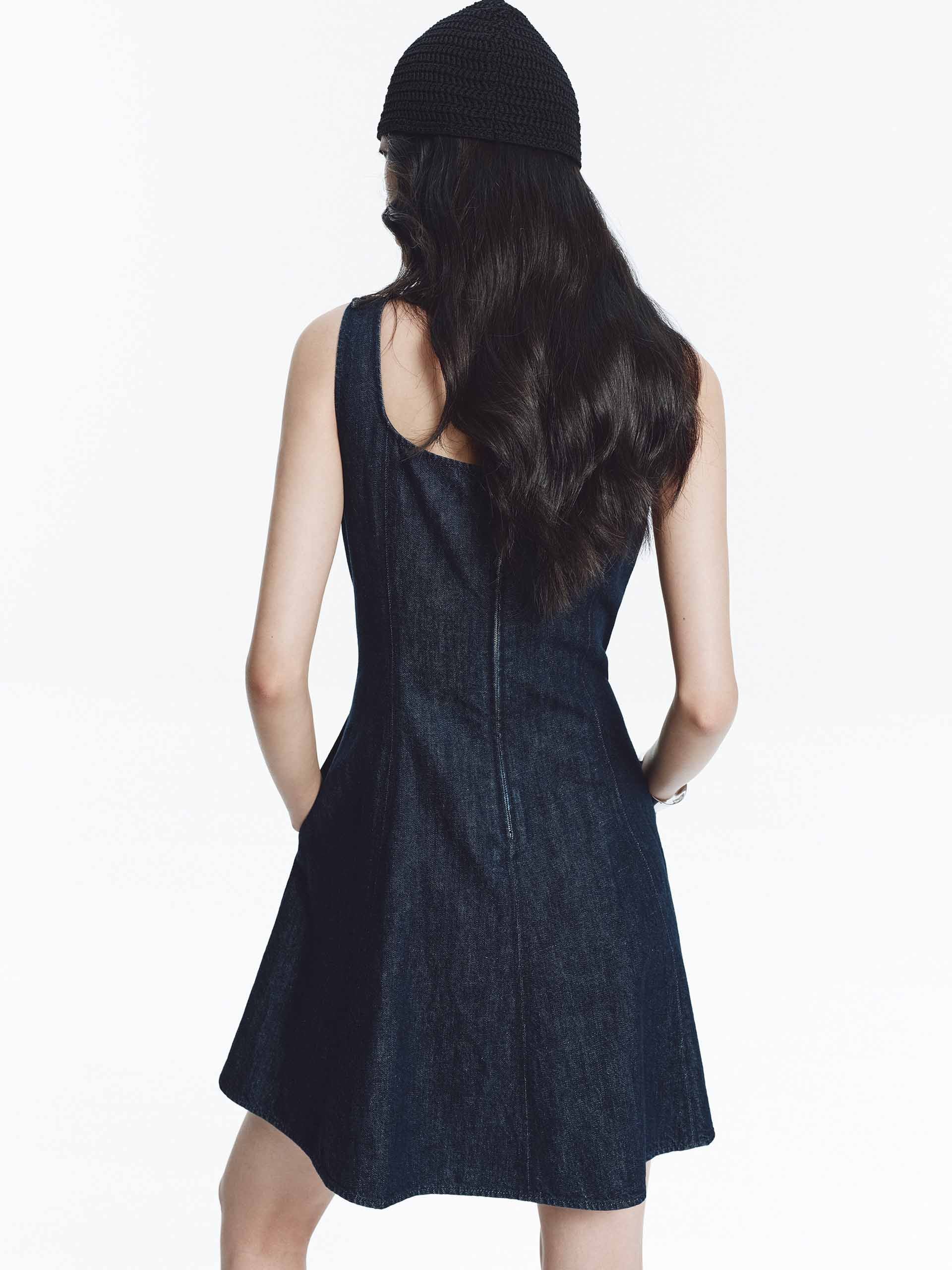 Cotton Linen A-line Dress - Image 3