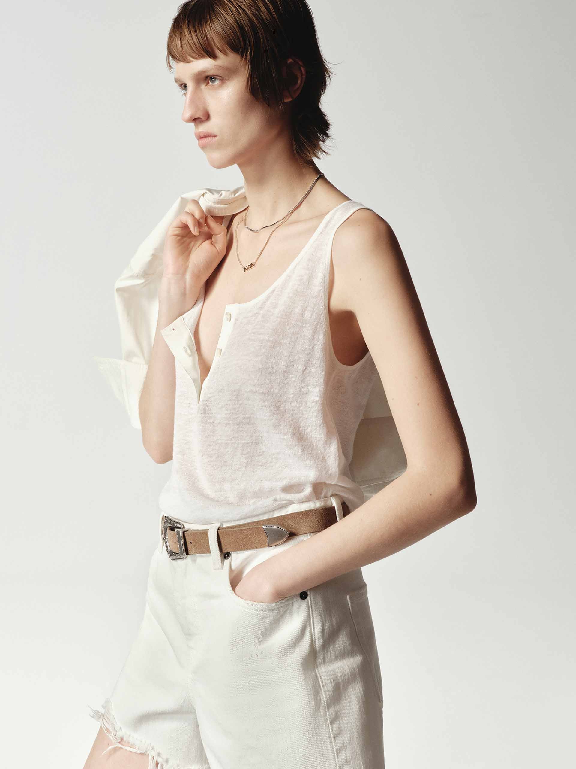 Cotton Linen Tank Top - Image 3