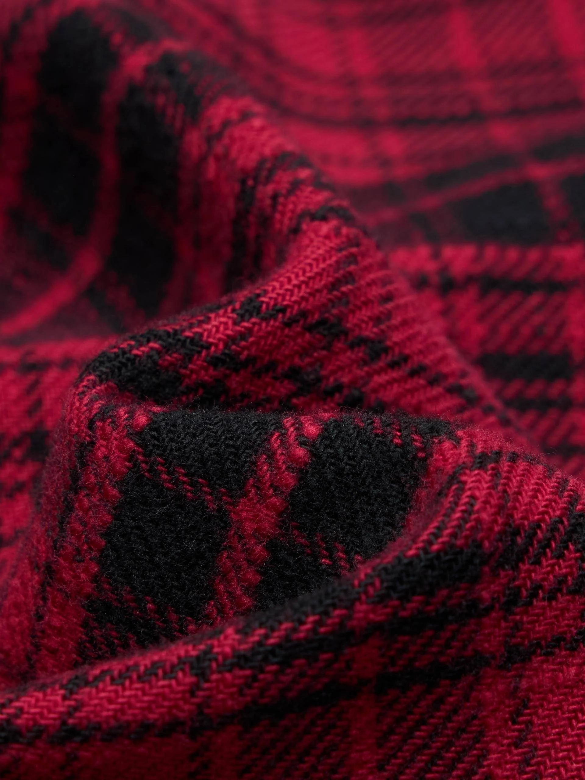 Cotton Plaid Shirt Dress - Image 4