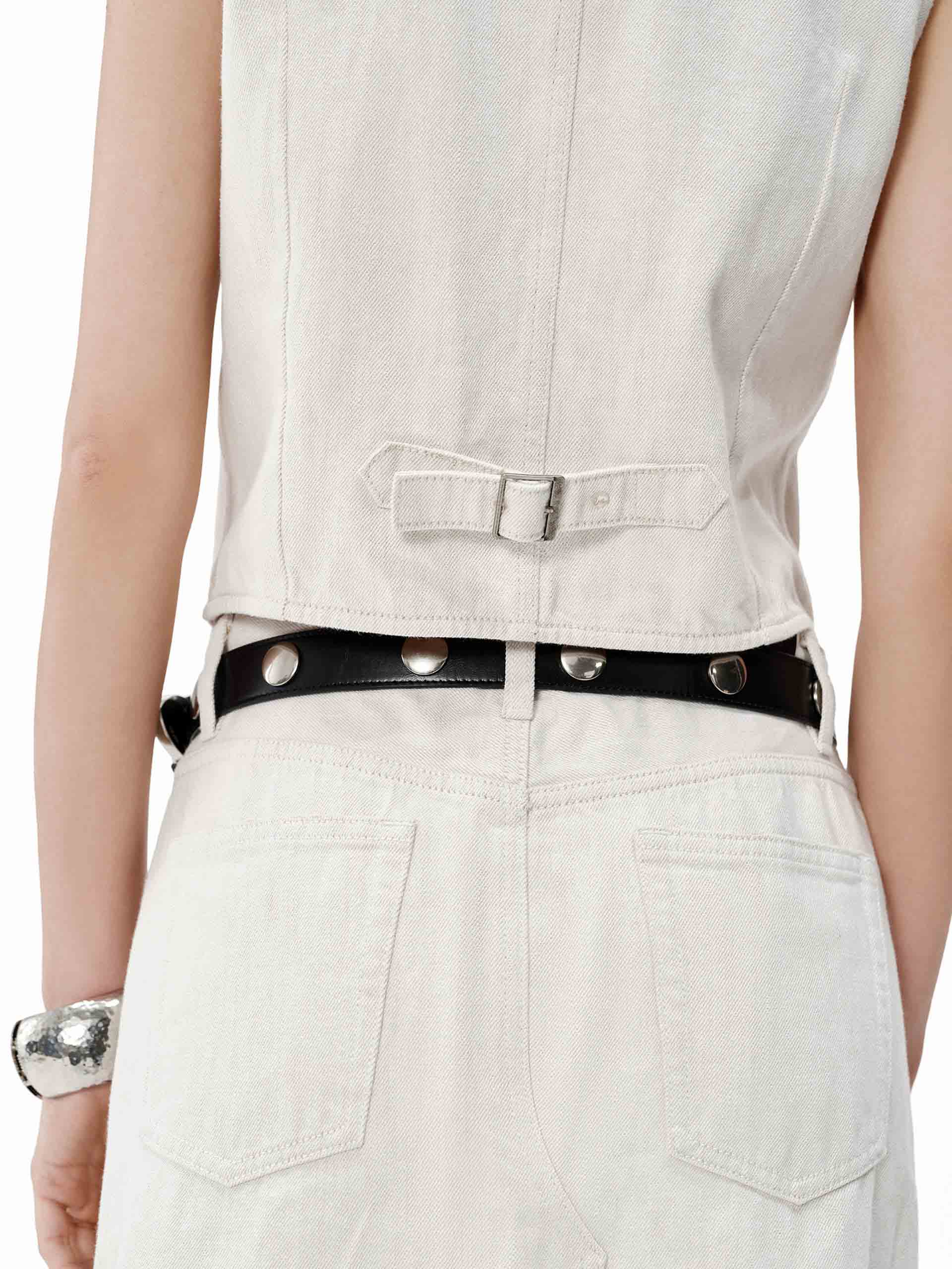 Cotton Short Waistcoat - Image 8