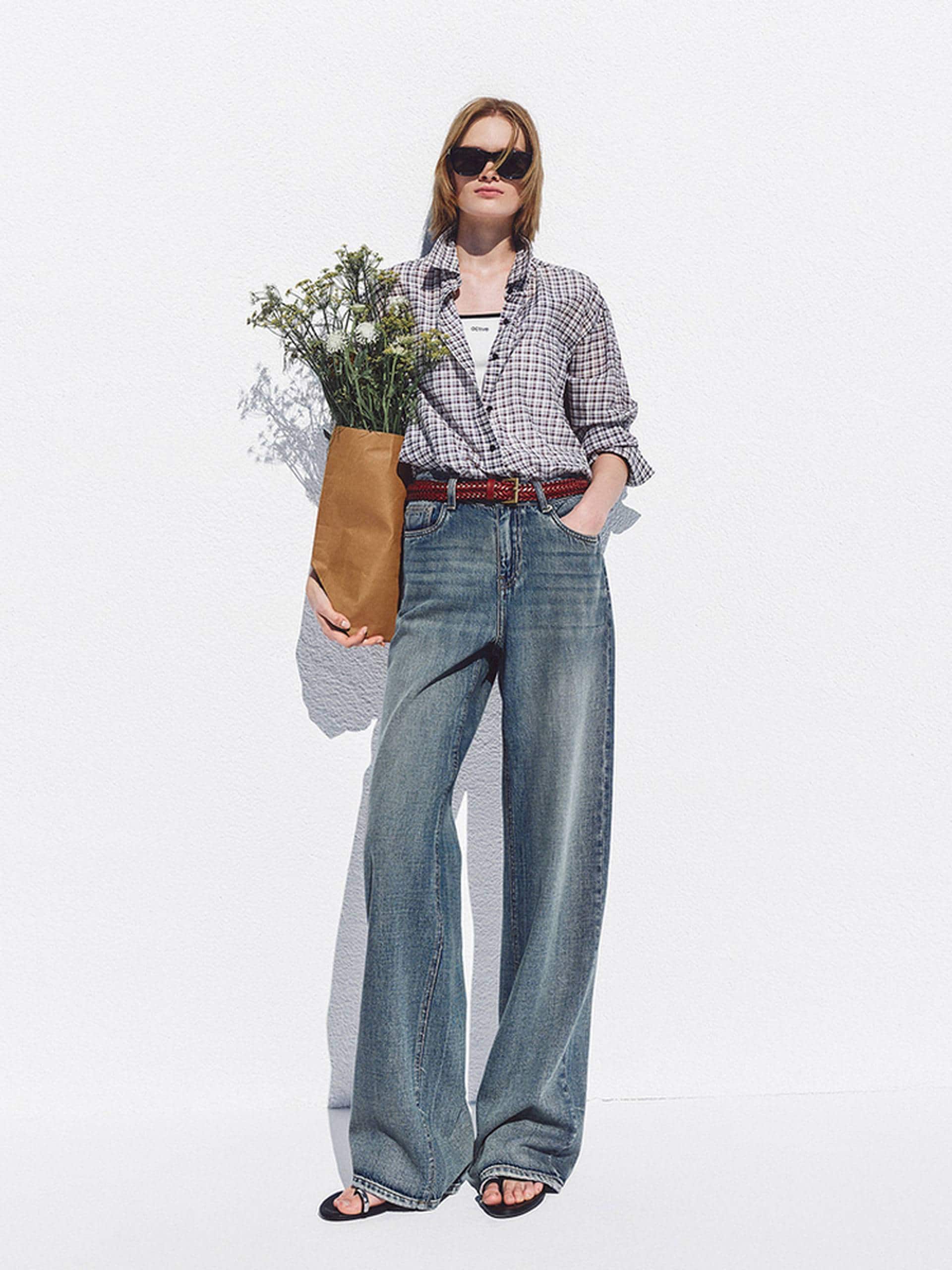 Cotton Silk Plaid Shirt - Image 8