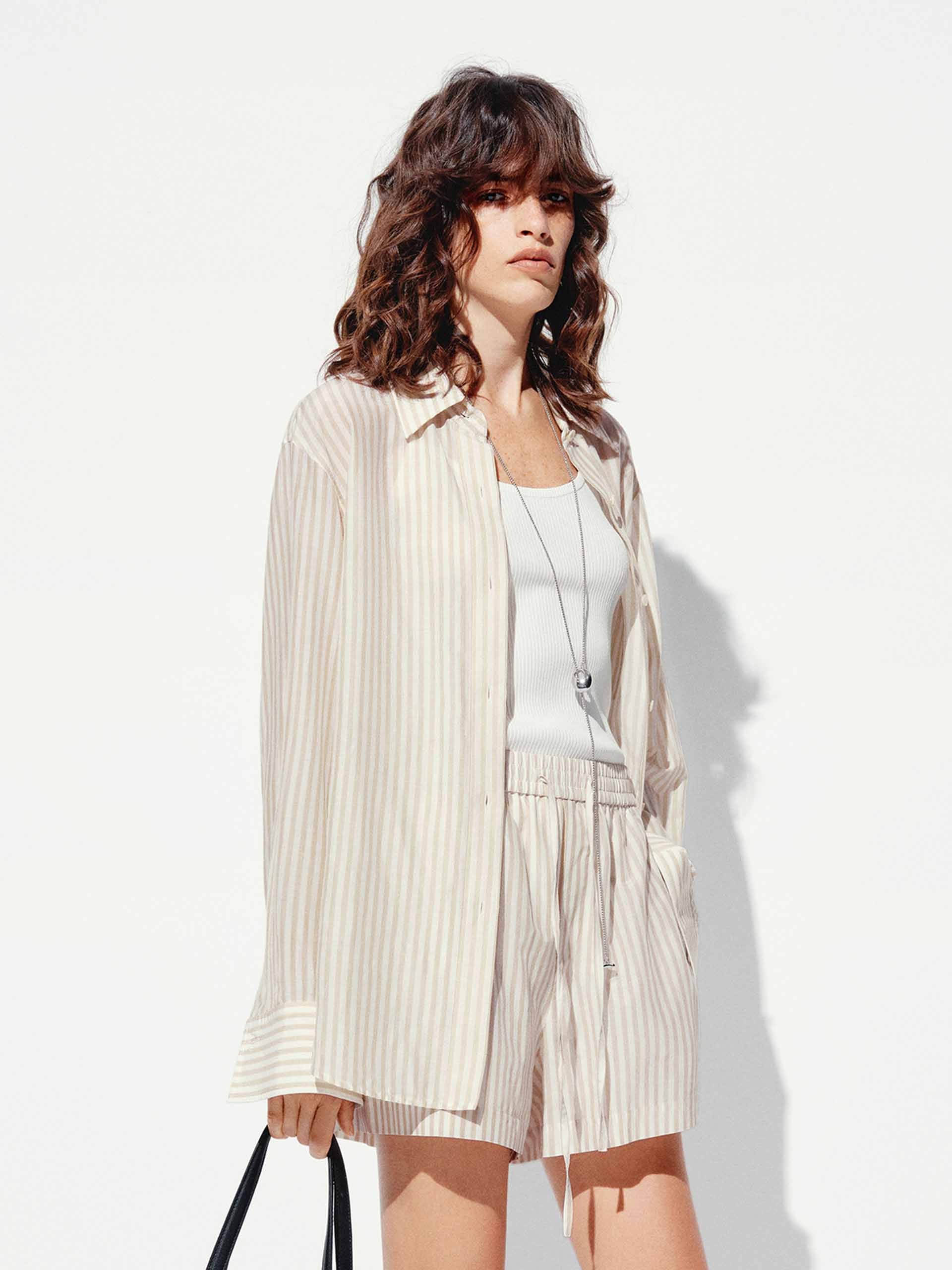 Cotton Silk Striped Shirt - Image 3