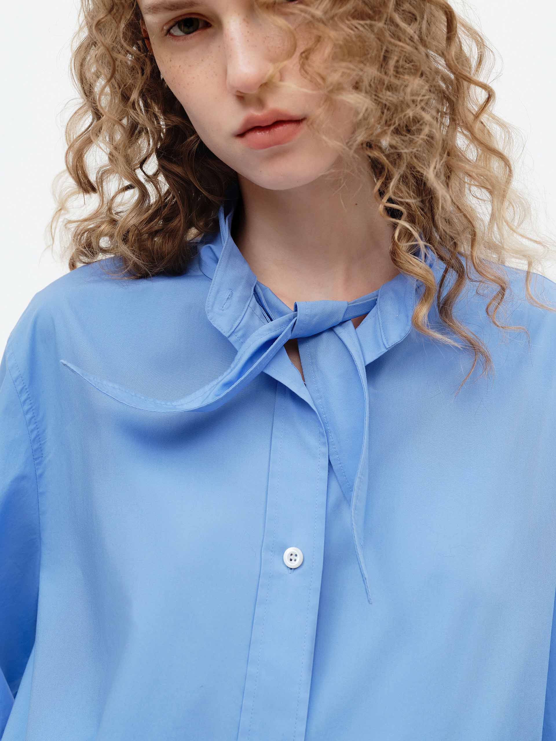 Cotton Stand Collar Shirt - Image 7