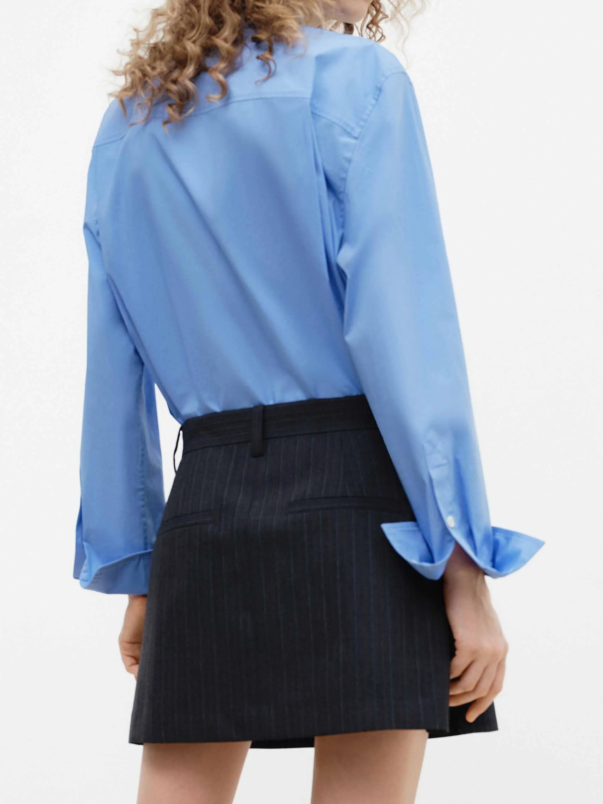 Cotton Stand Collar Shirt - Image 8