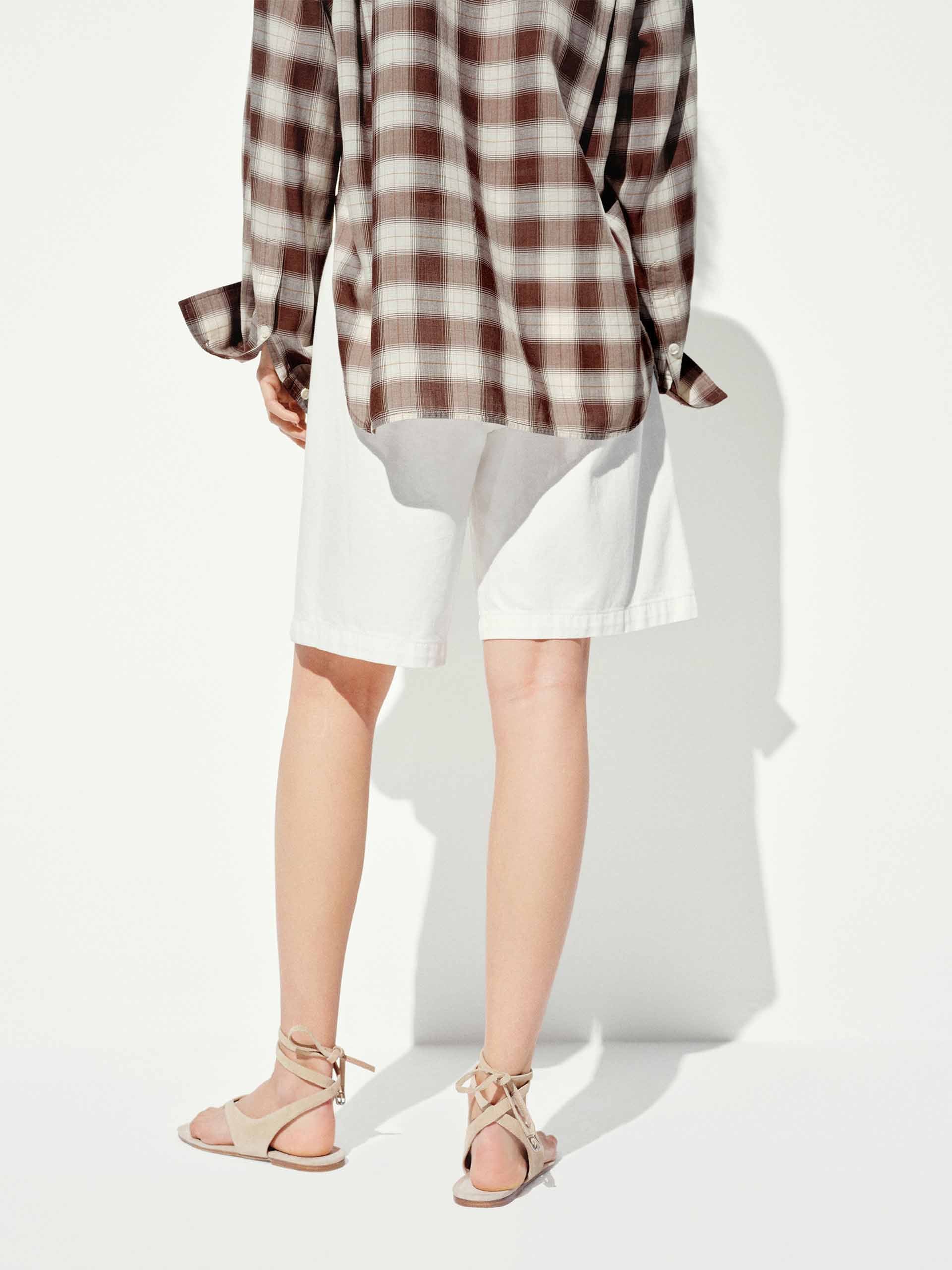 Cotton Straight Loose Shorts - Image 6