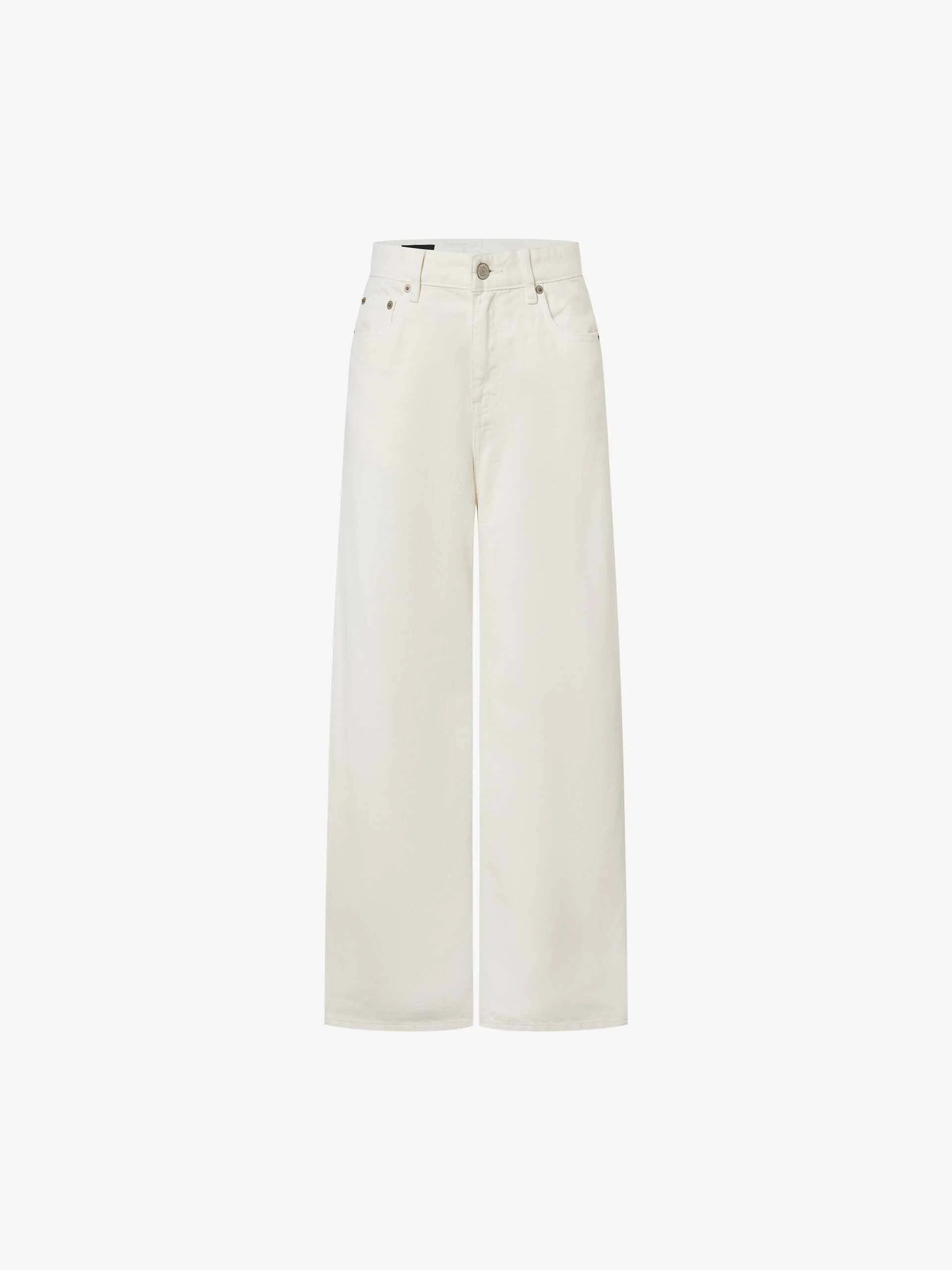 Cotton Straight White Jeans - Image 5