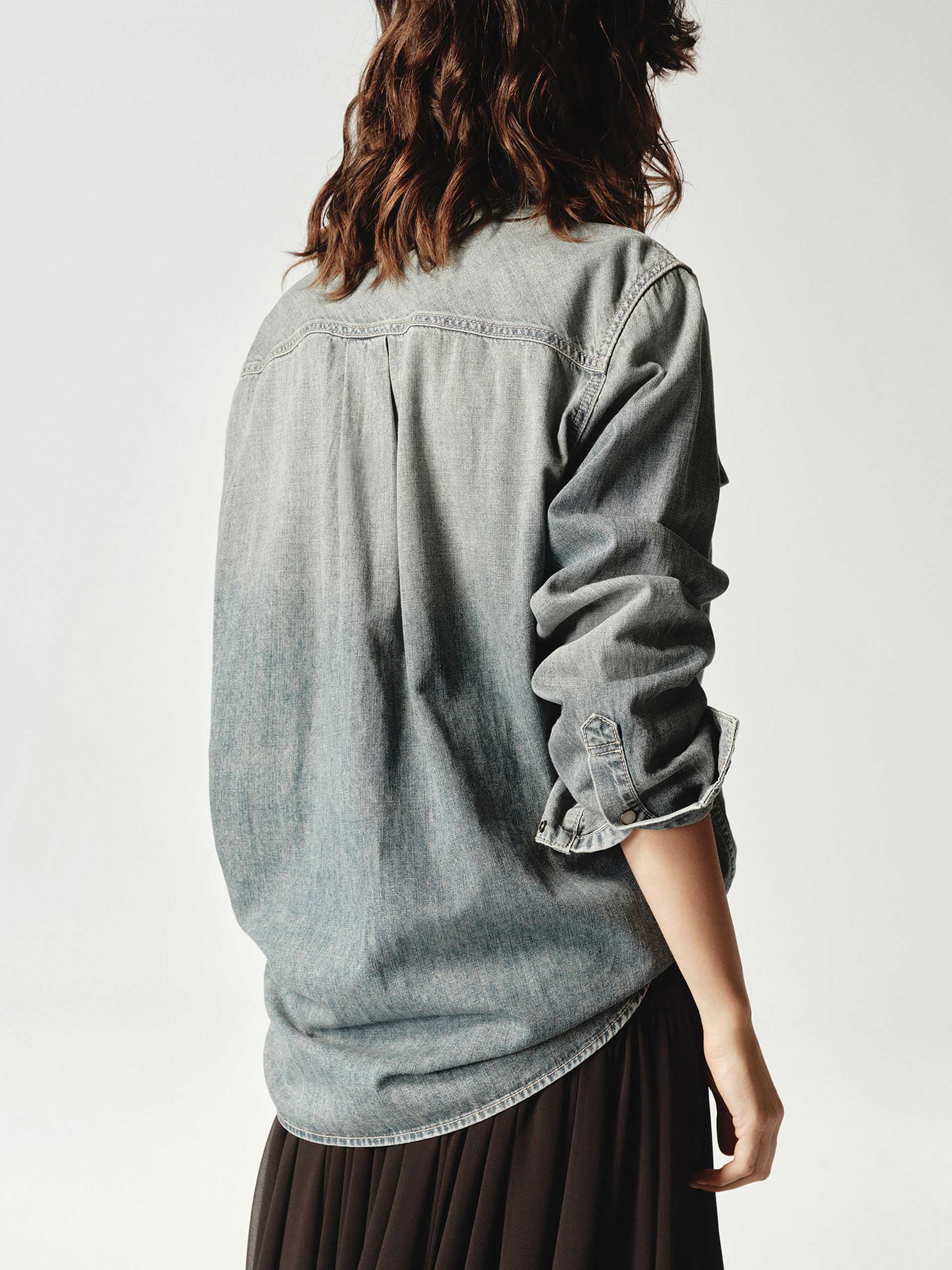Cotton Vintage Denim Shirt - Image 6