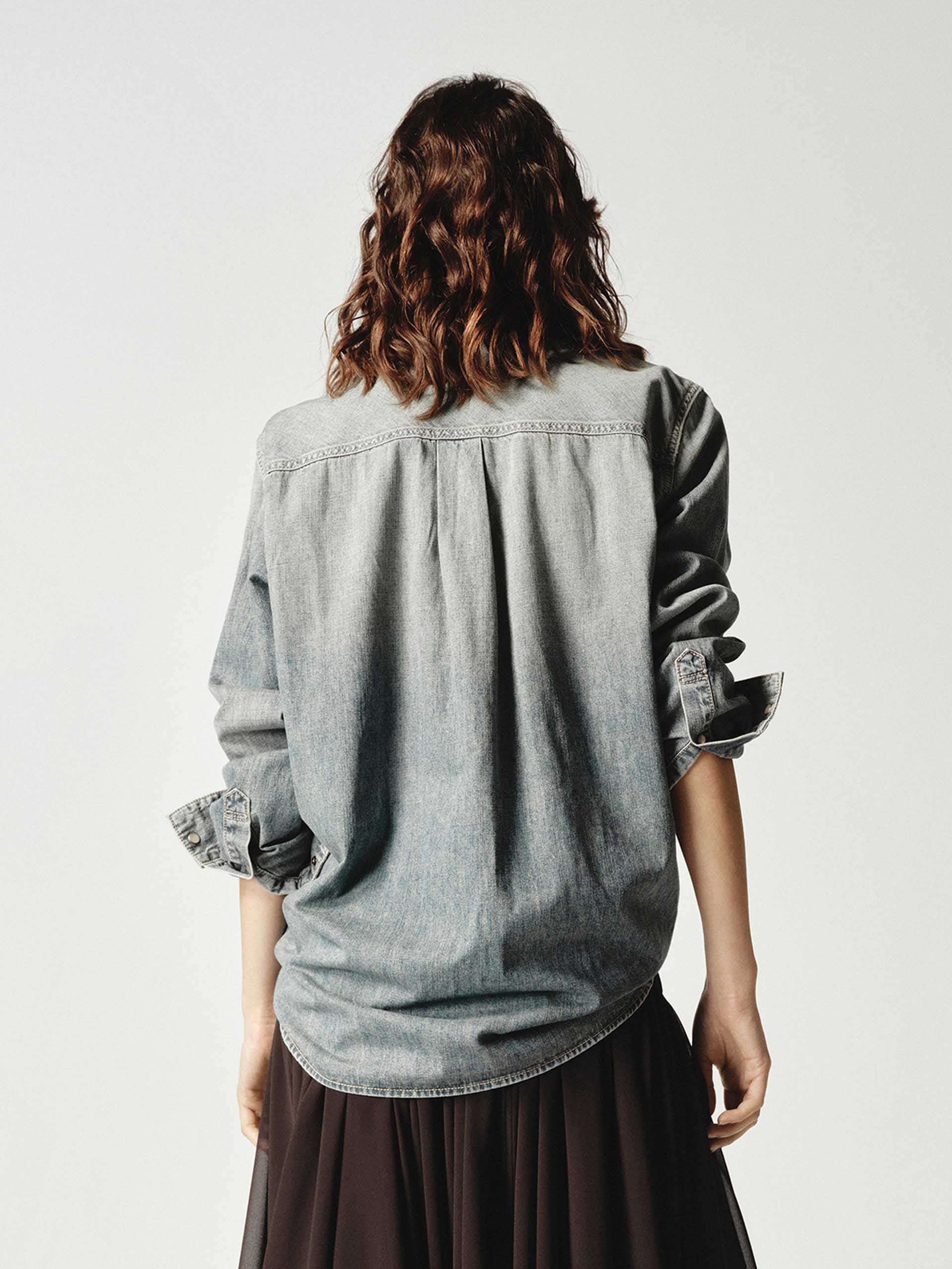 Cotton Vintage Denim Shirt - Image 8