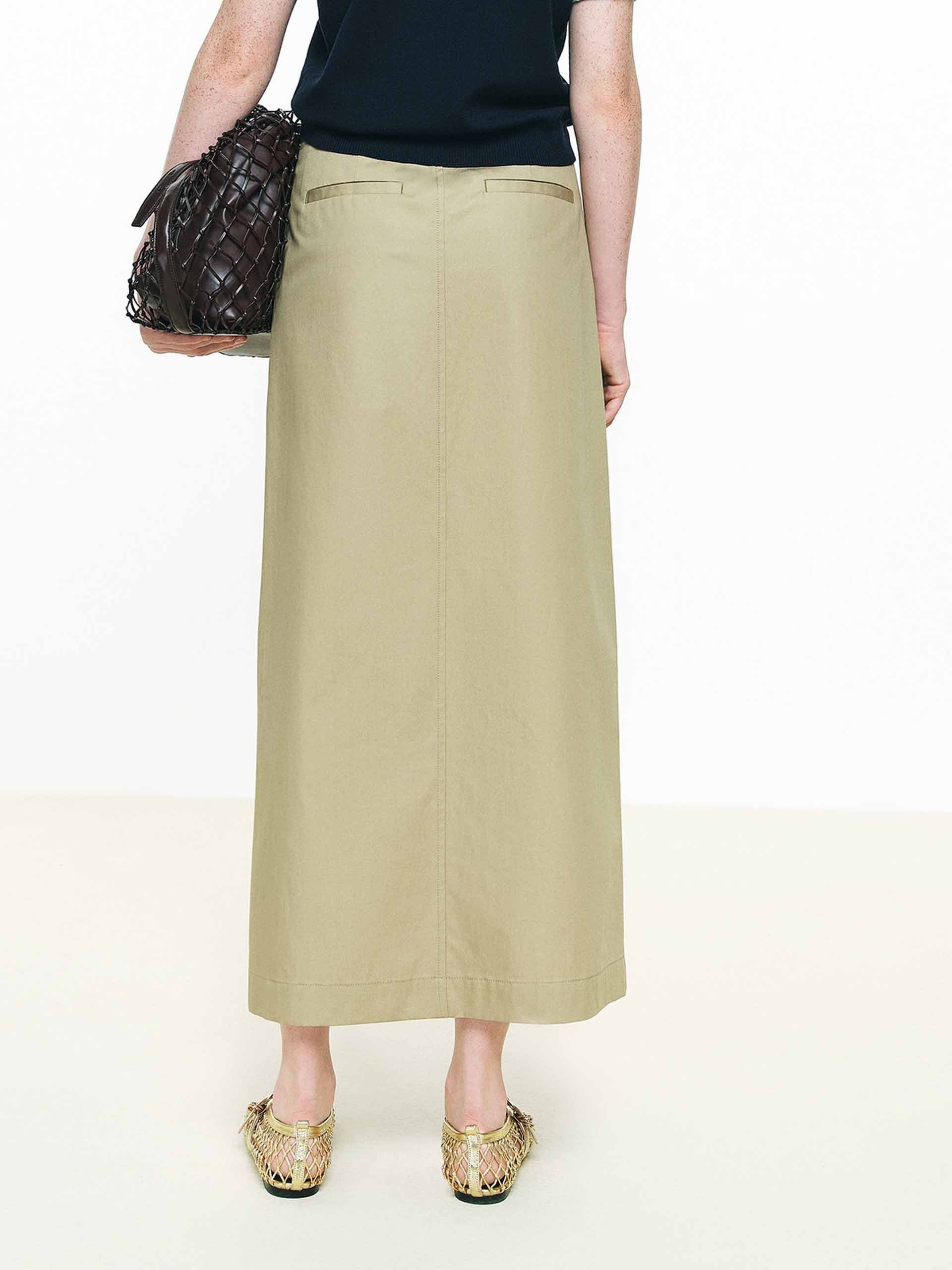 Cotton Wrap Midi Skirt - Image 6