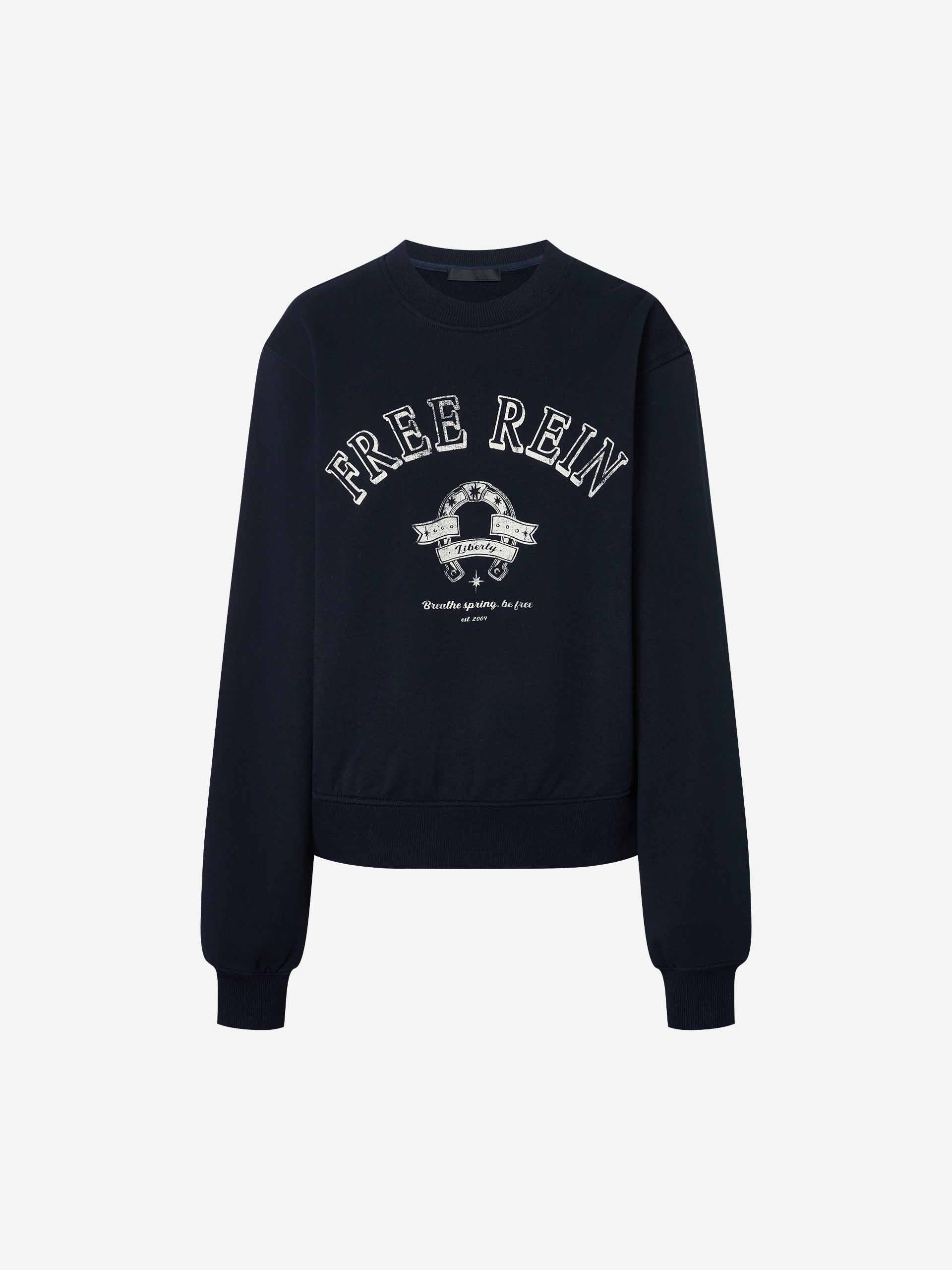 Crewneck Letter Cotton Sweatshirt - Image 5