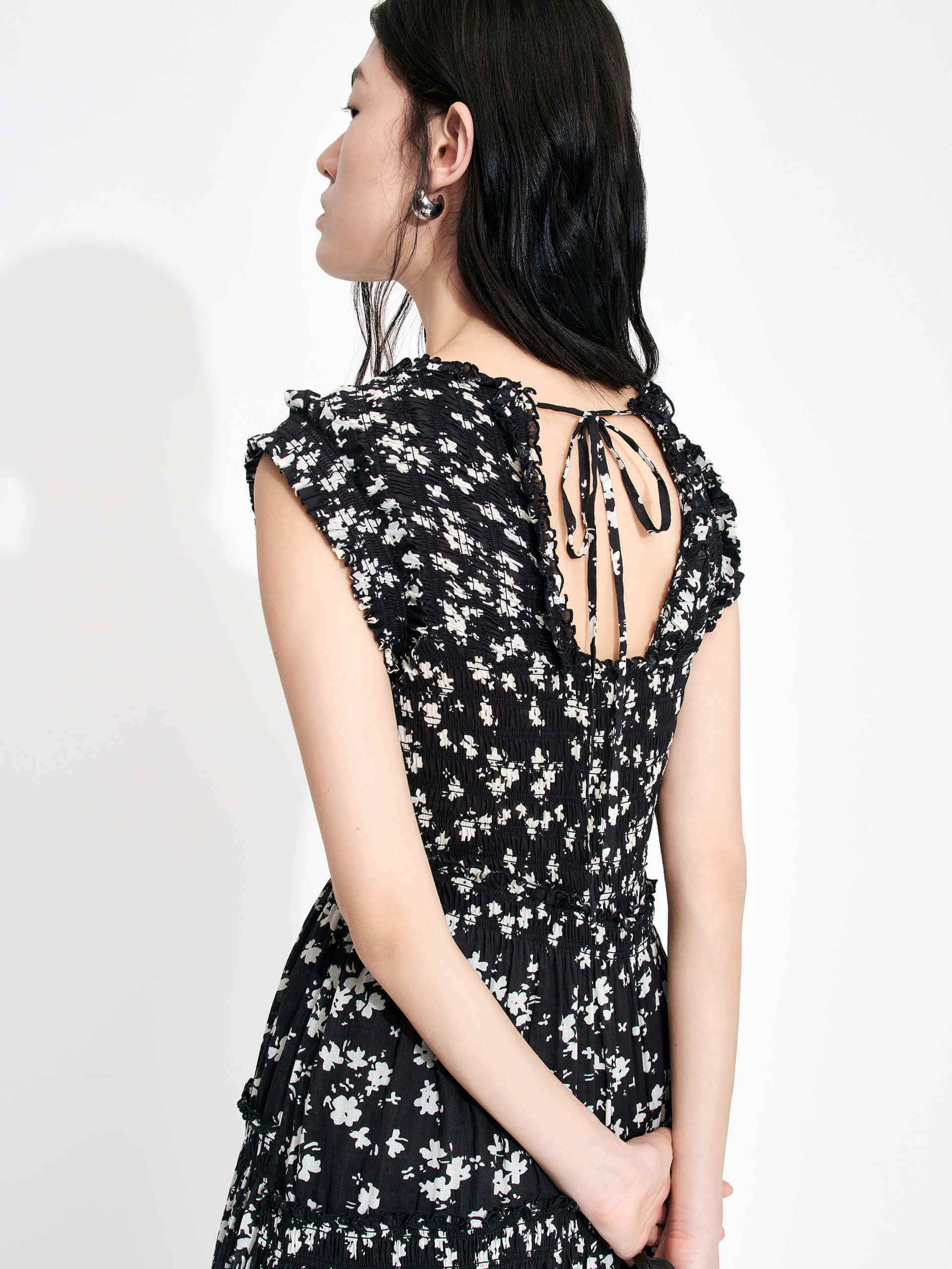 Crewneck Printed Midi Dress - Image 3