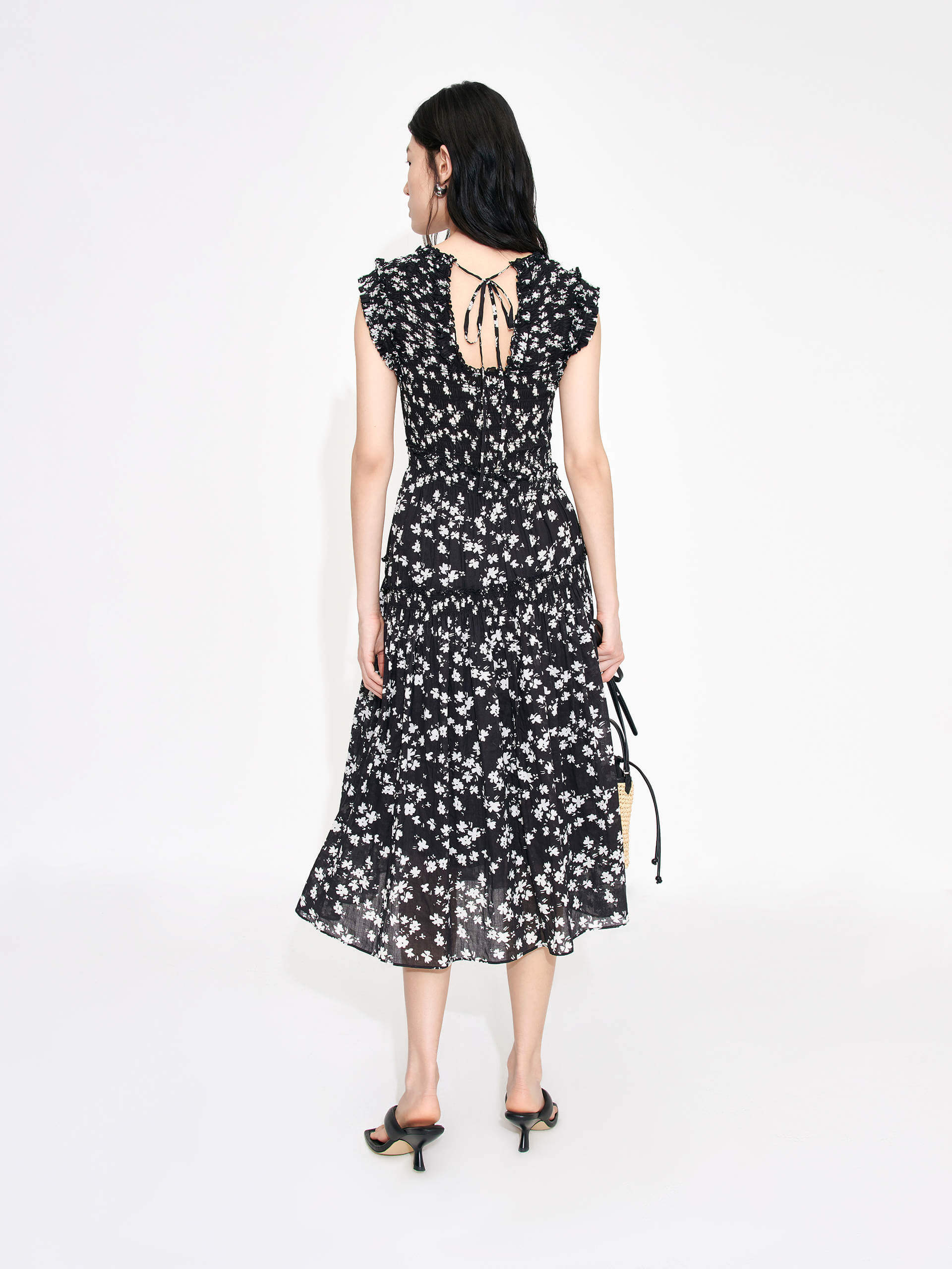 Crewneck Printed Midi Dress - Image 5