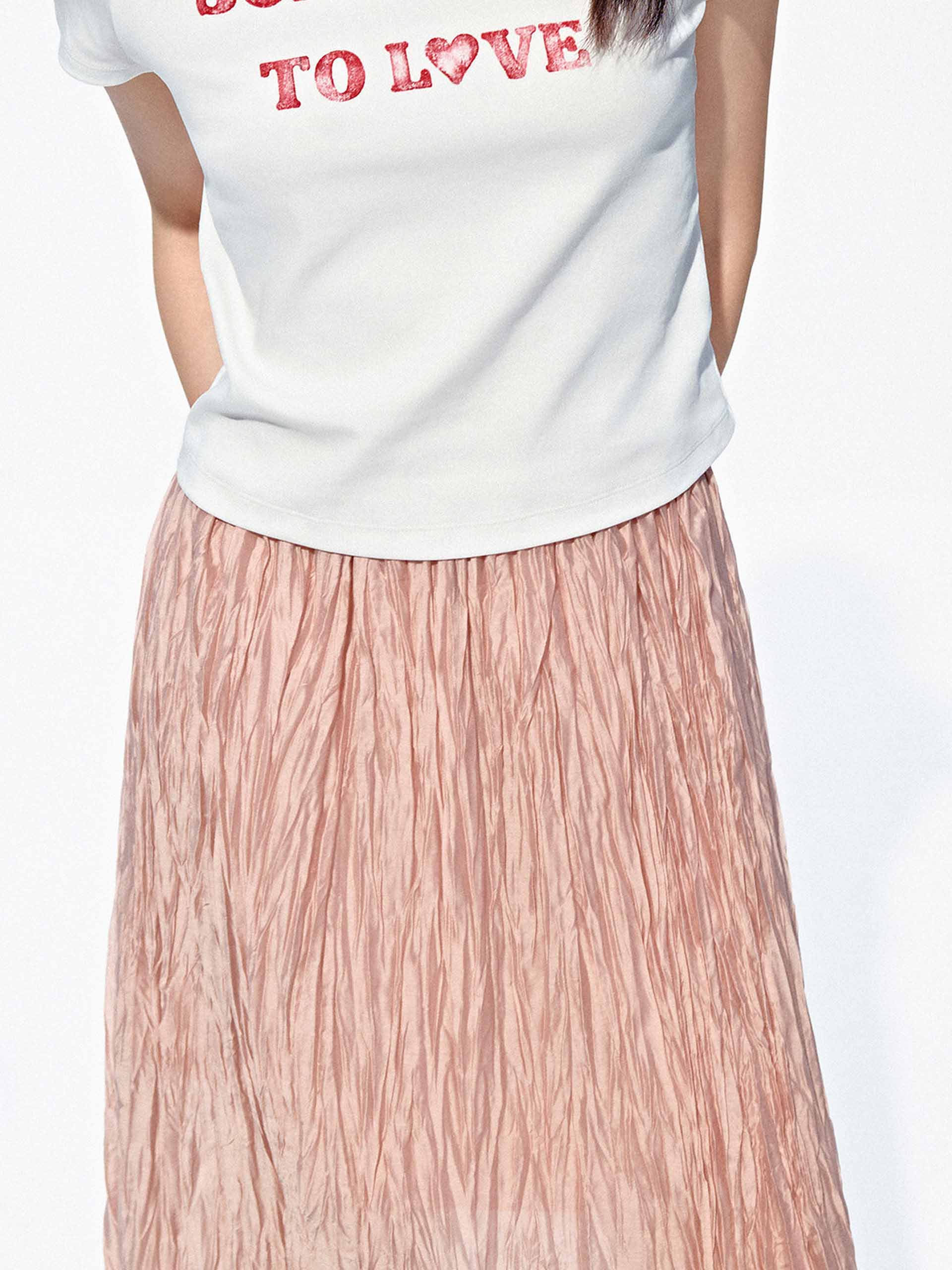 Crinkle Textured Midi Skirt - Image 14
