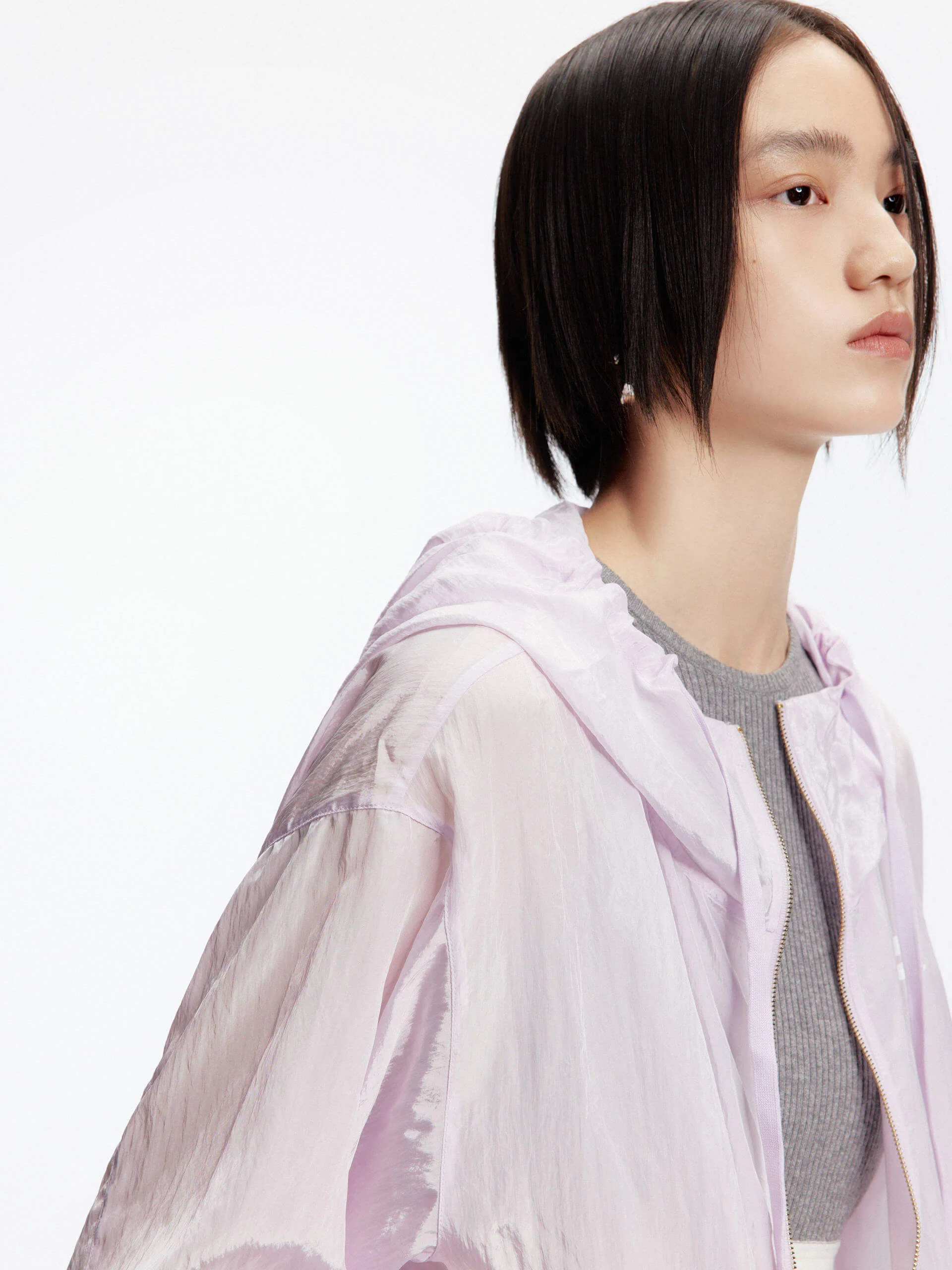 Crinkled Textured Hood Jacket - Image 6