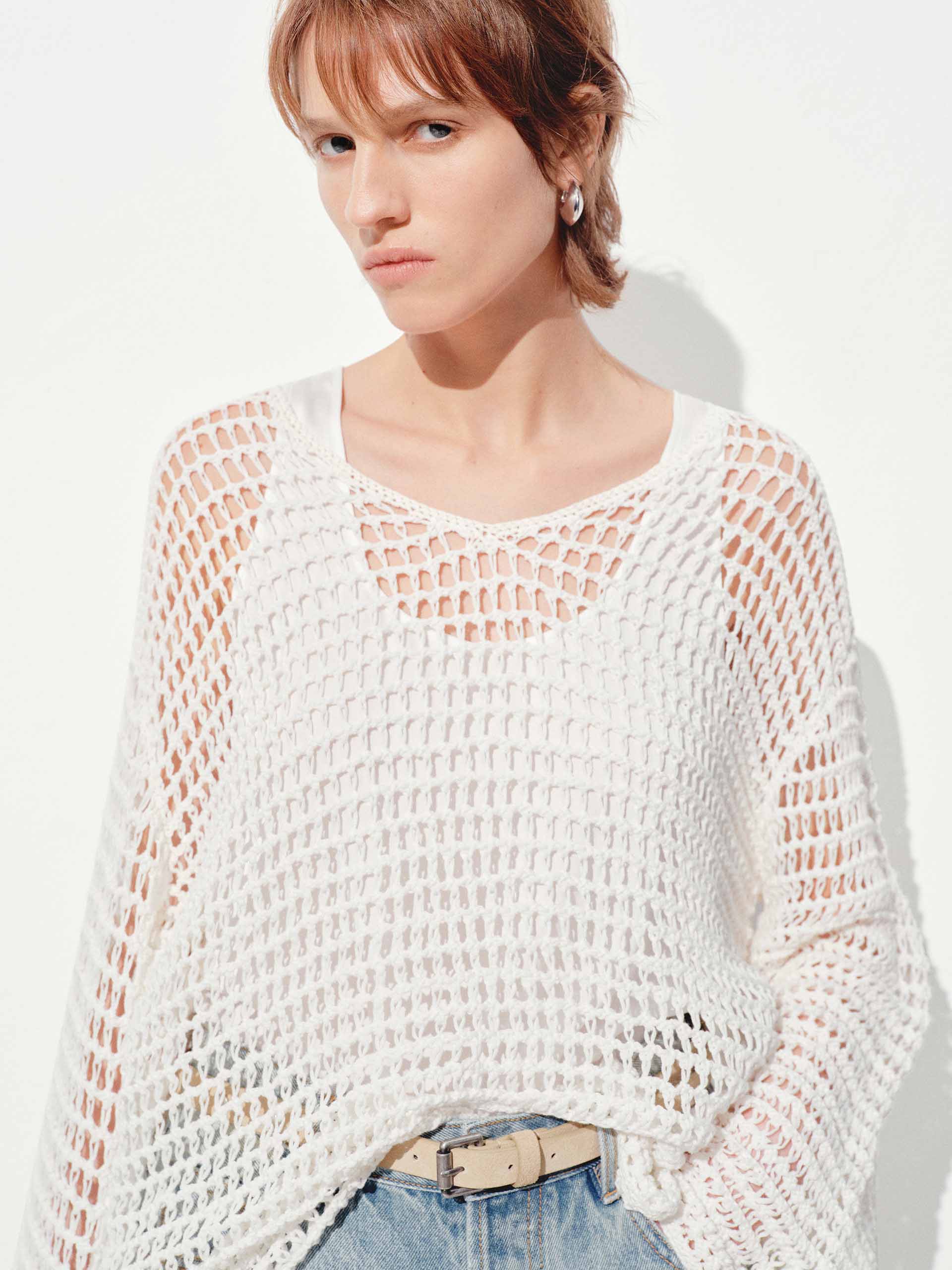 Crochet Fishnet Sweater - Image 7