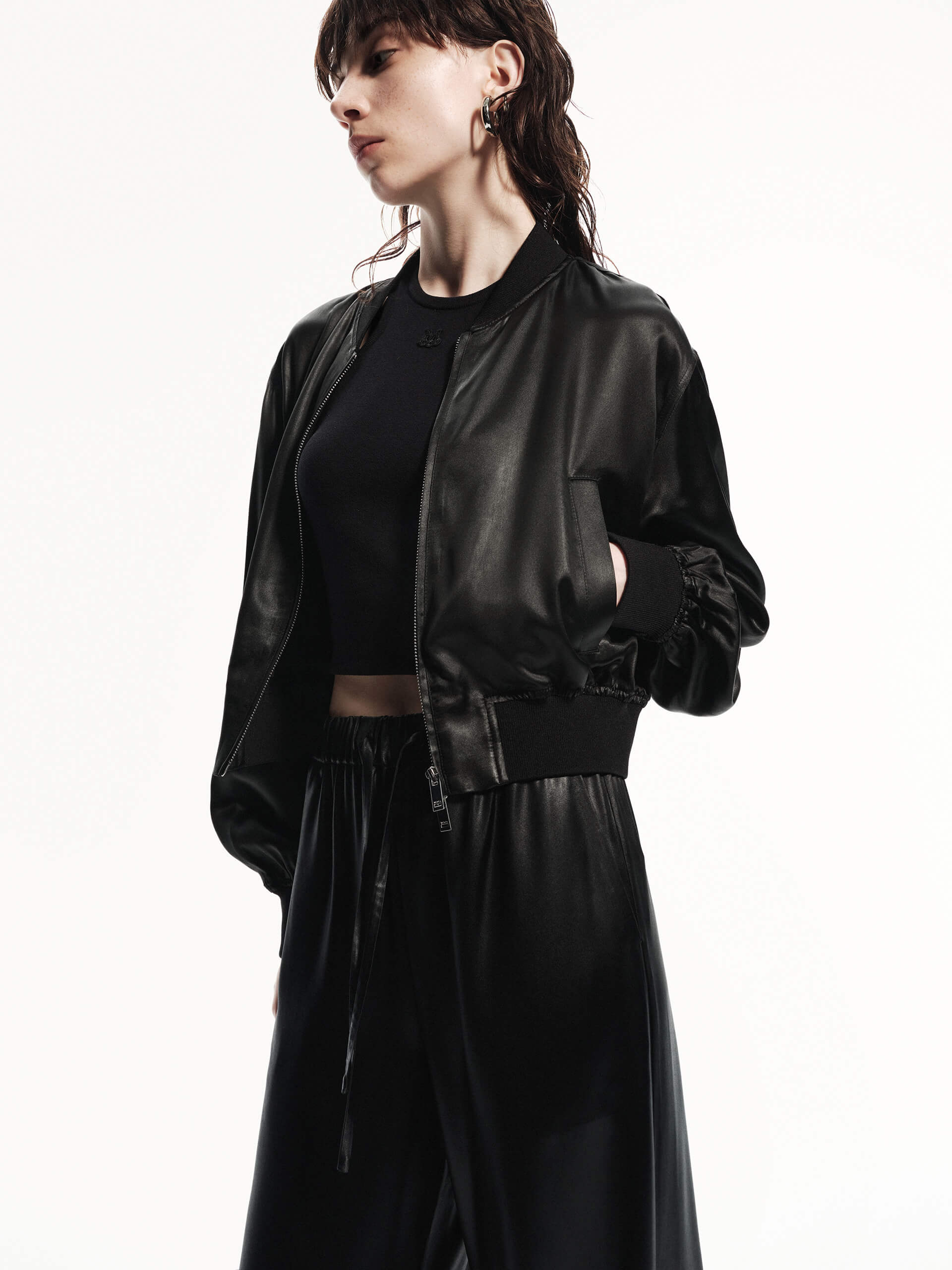 Cropped Baseball Jacket - Image 2