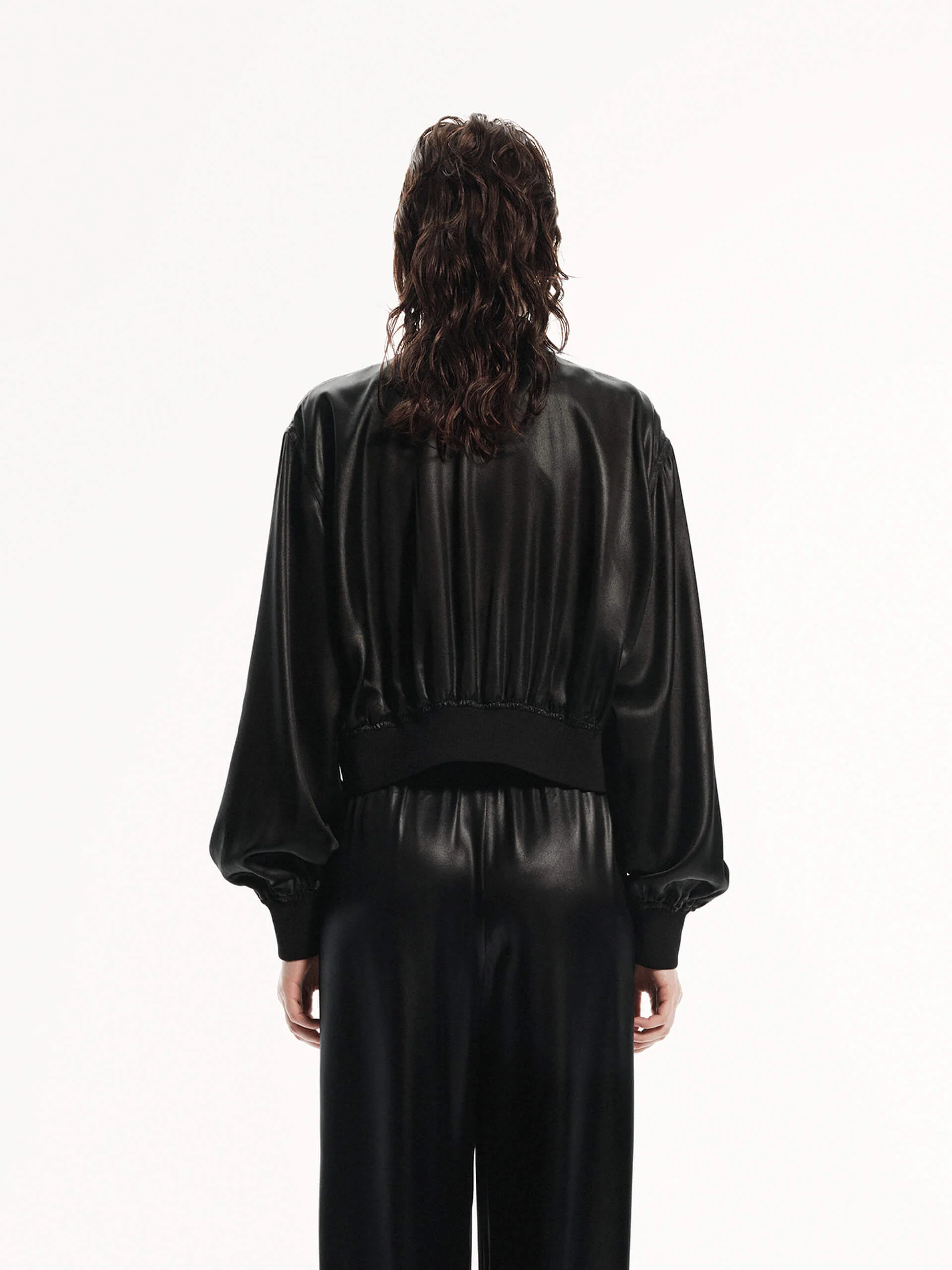 Cropped Baseball Jacket - Image 3