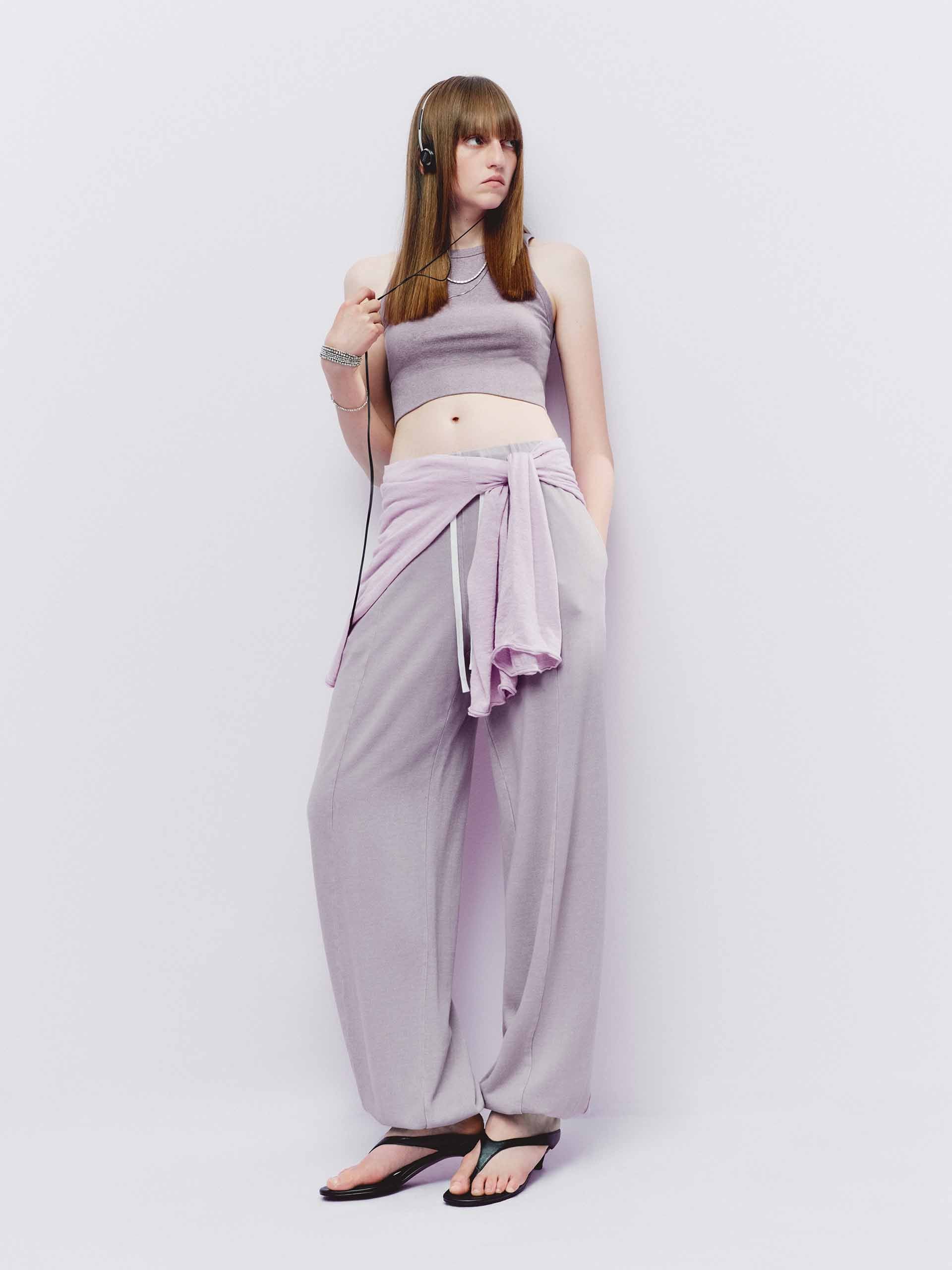 Cropped Cotton Blend Tank Top - Image 18