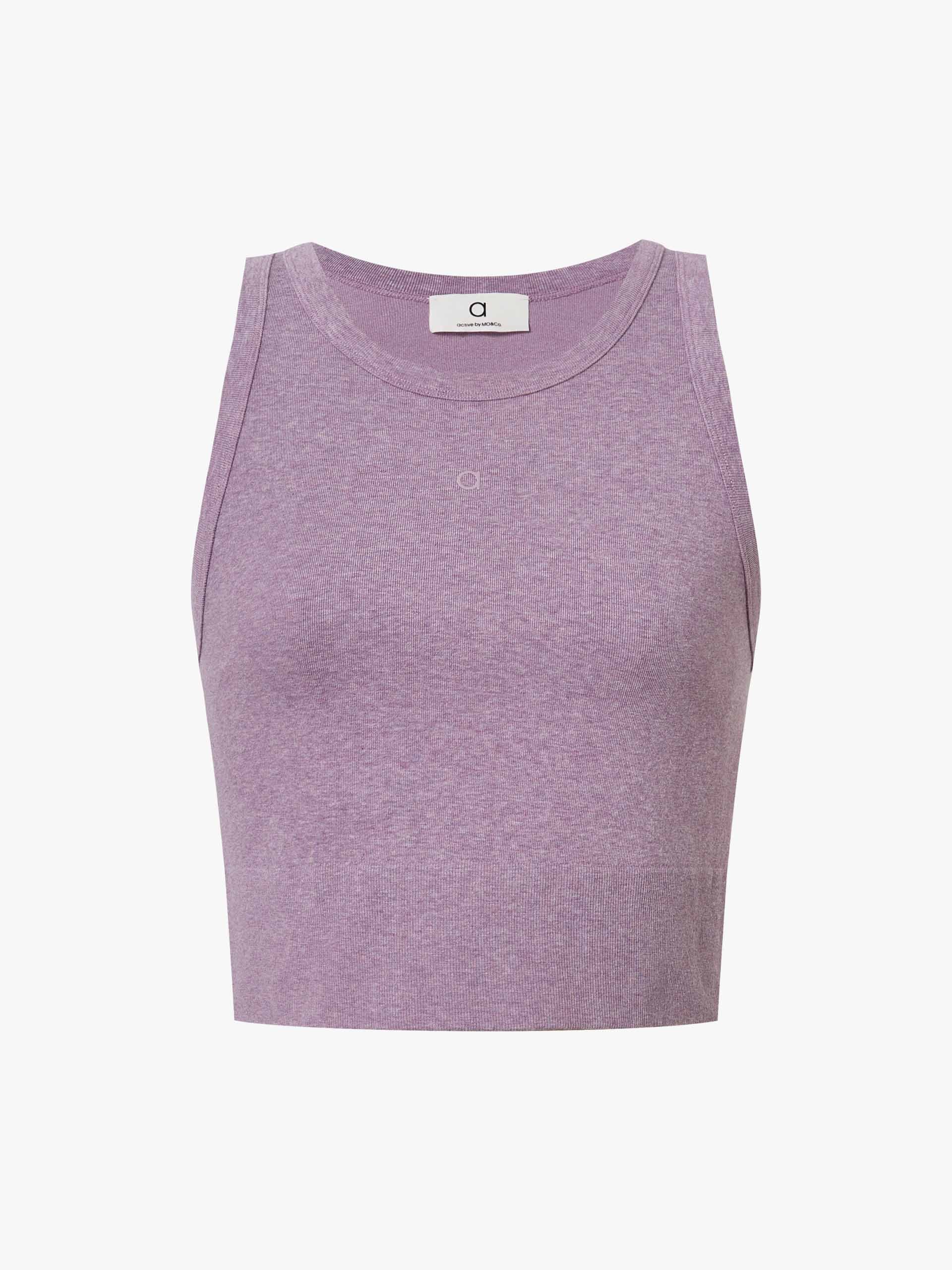 Cropped Cotton Blend Tank Top - Image 21