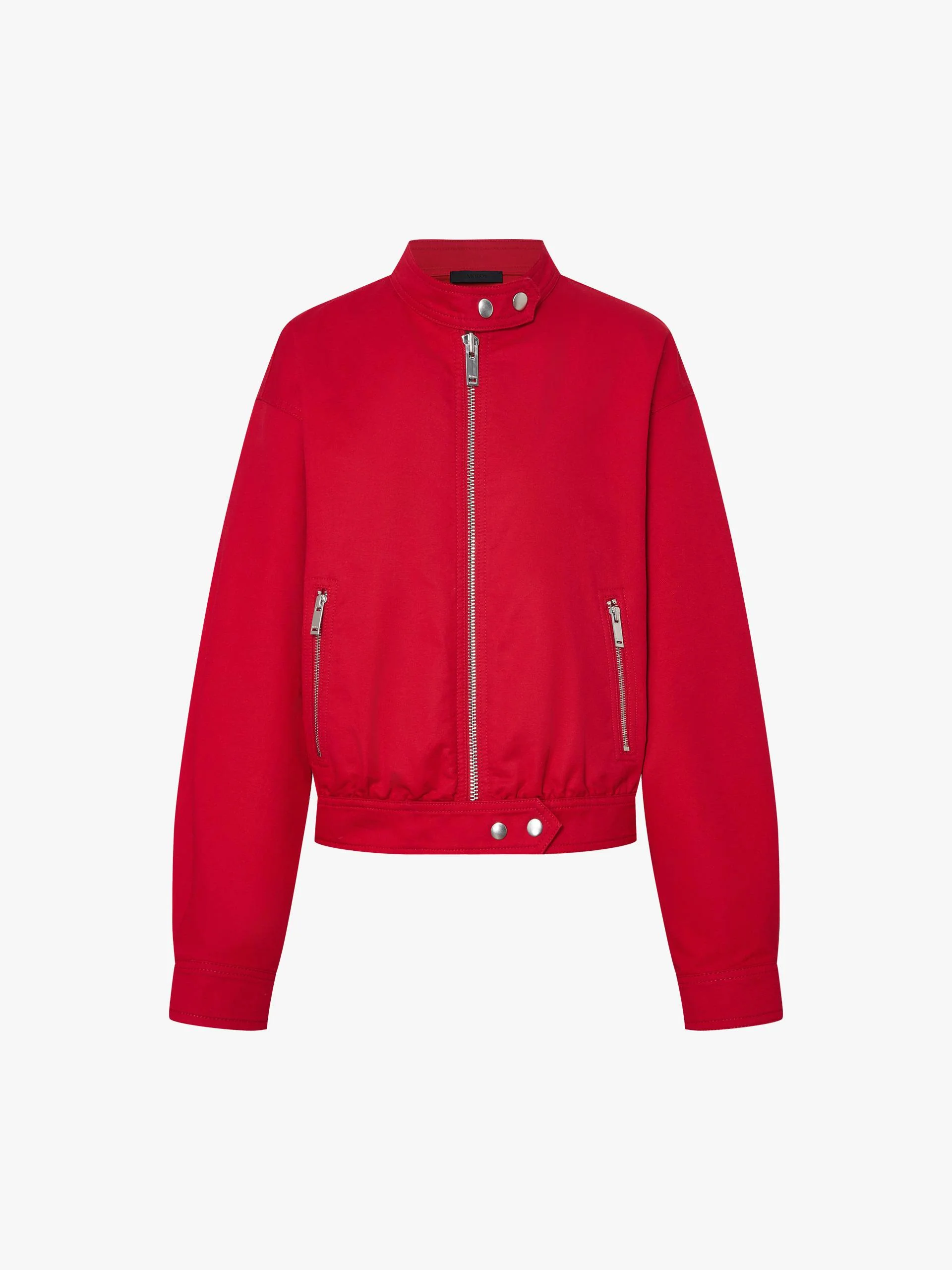 Cropped Cotton Bomber Jacket - Image 13