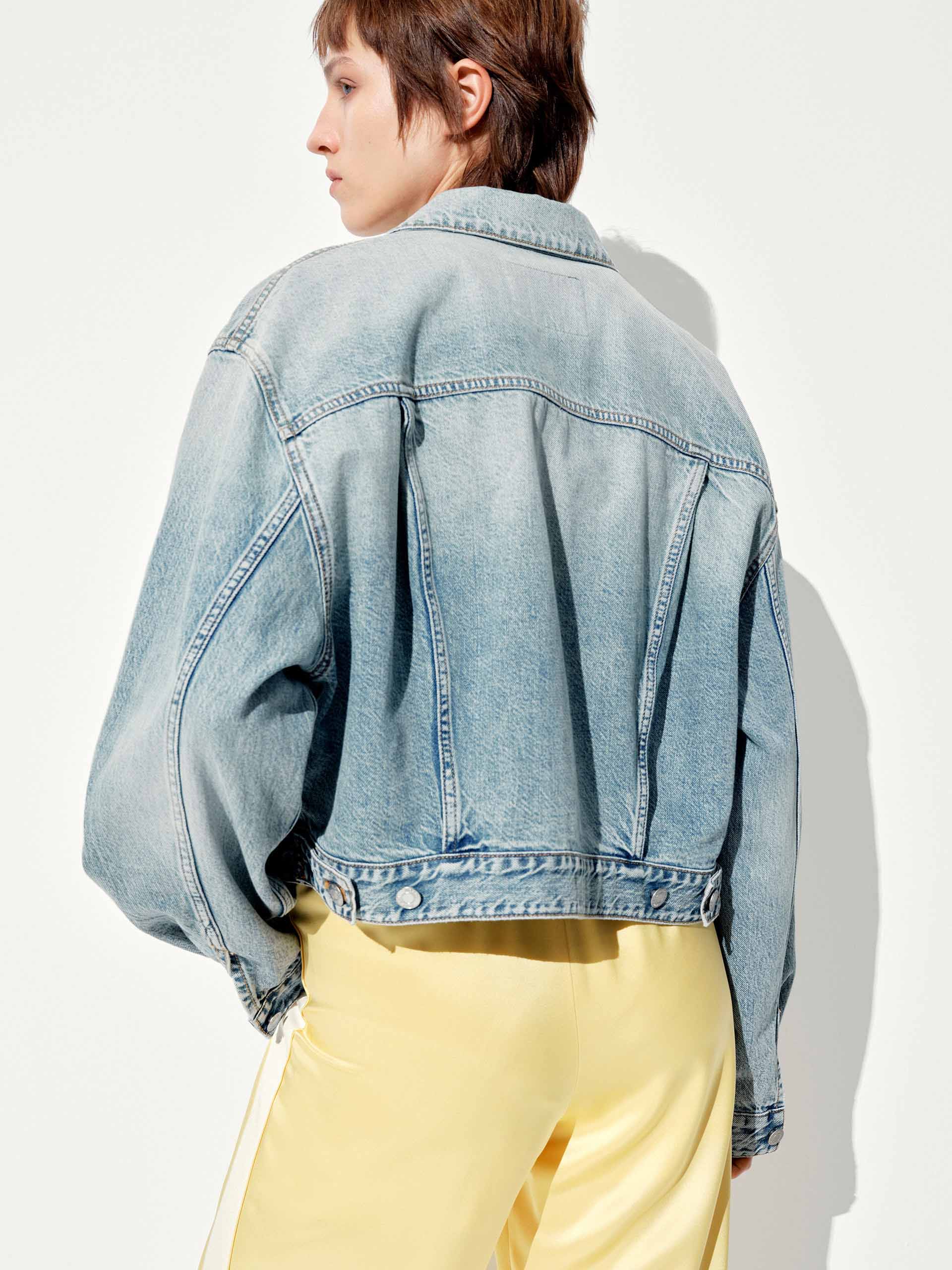 Cropped Cotton Denim Jacket - Image 6
