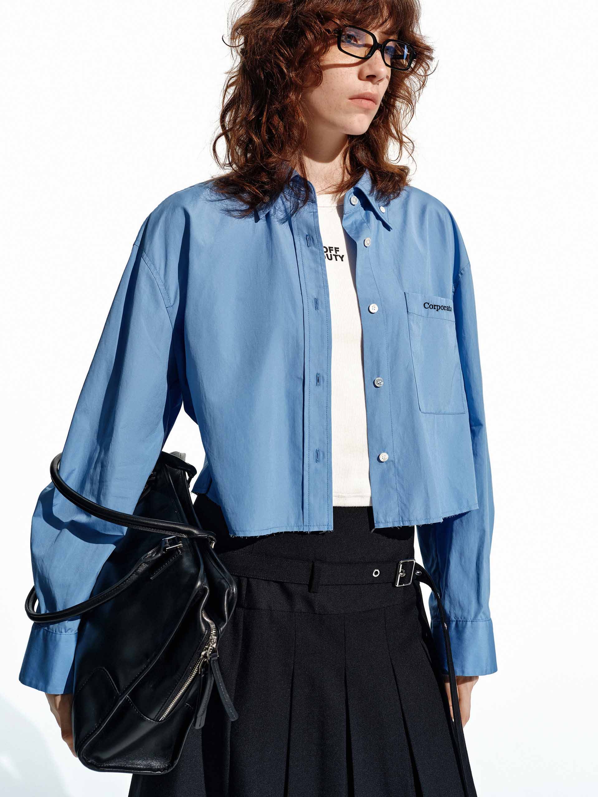 Cropped Cotton Shirt