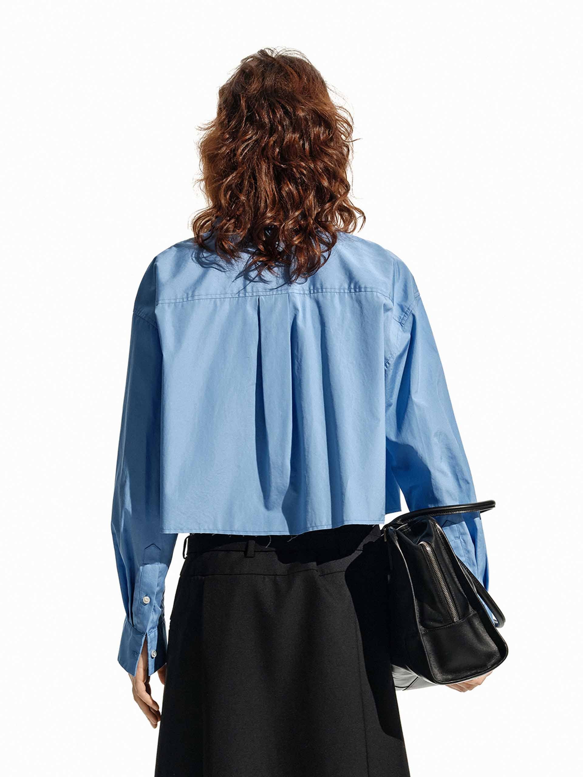 Cropped Cotton Shirt - Image 3