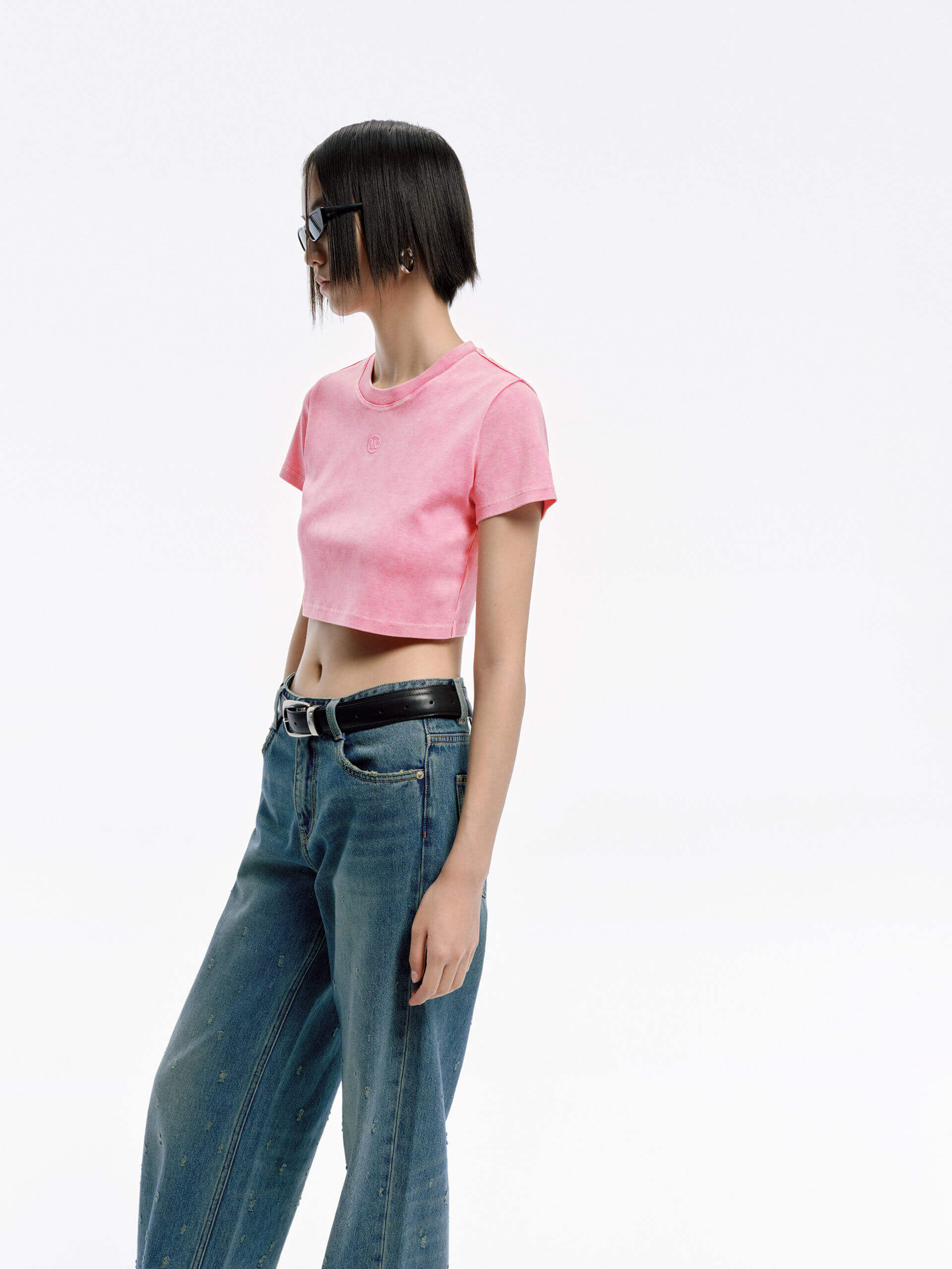 Cropped Fit Cotton T-shirt - Image 16