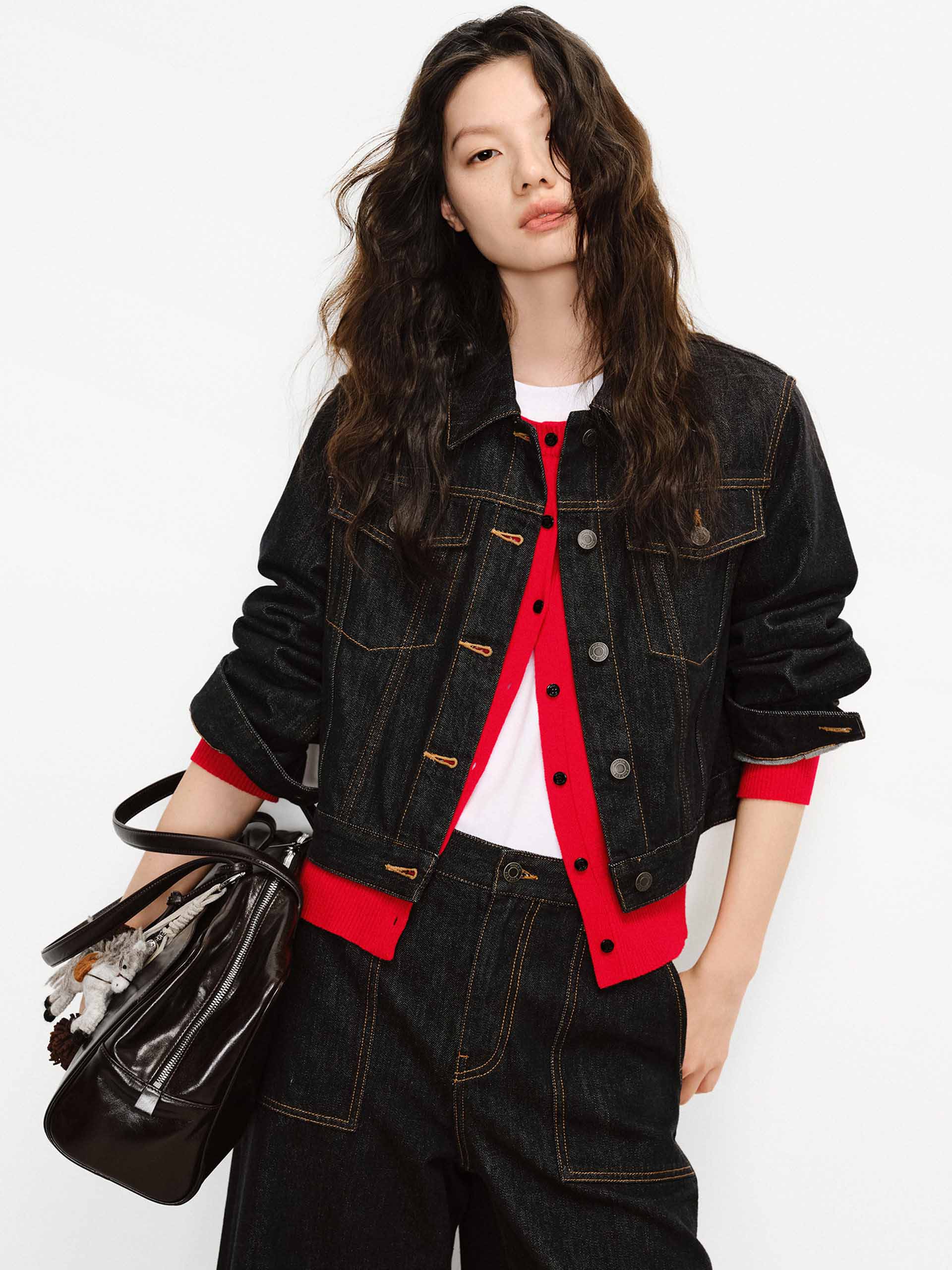 Cropped Fit Denim Jacket