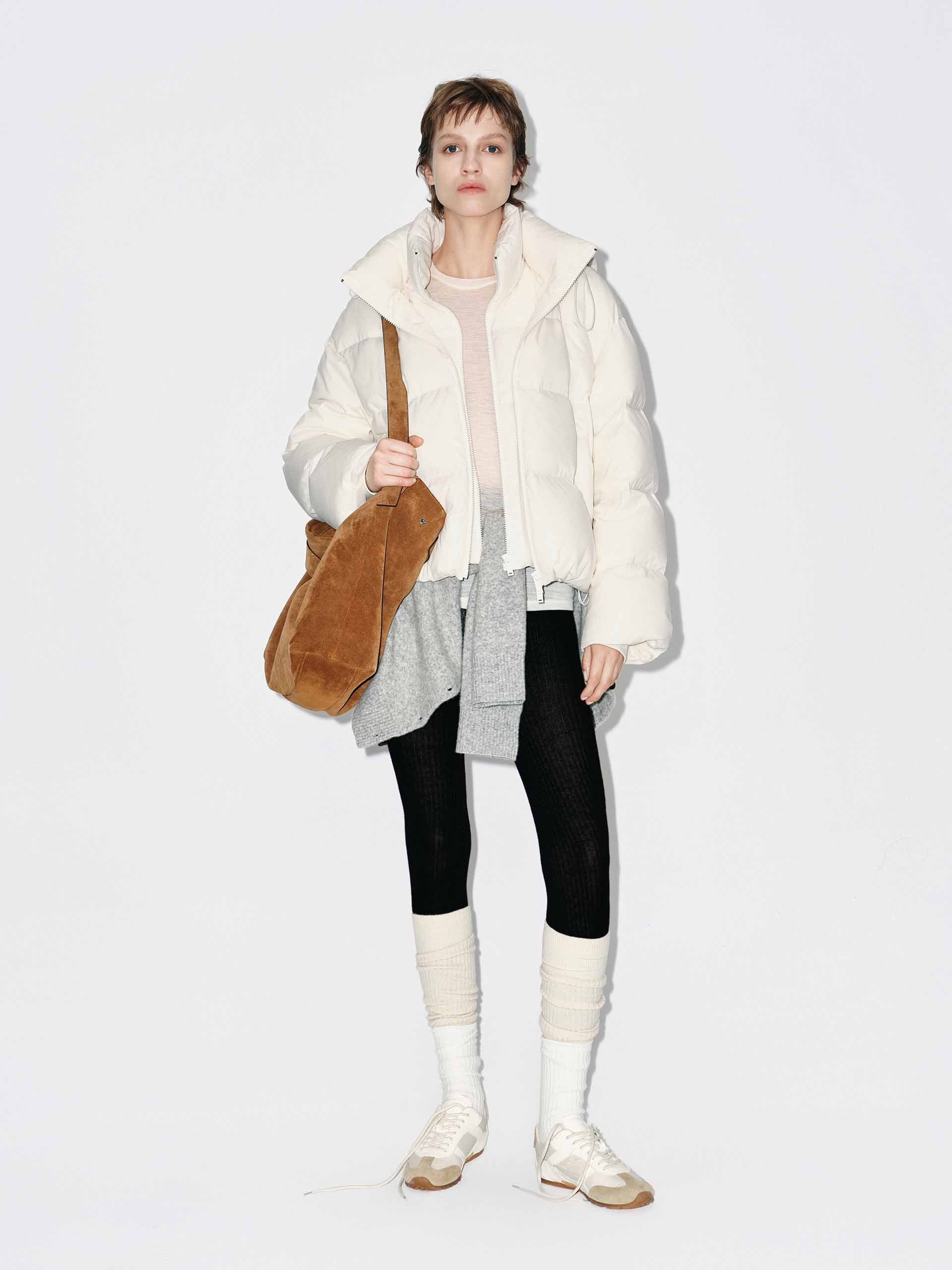 Cropped Hooded Down Jacket - Image 2