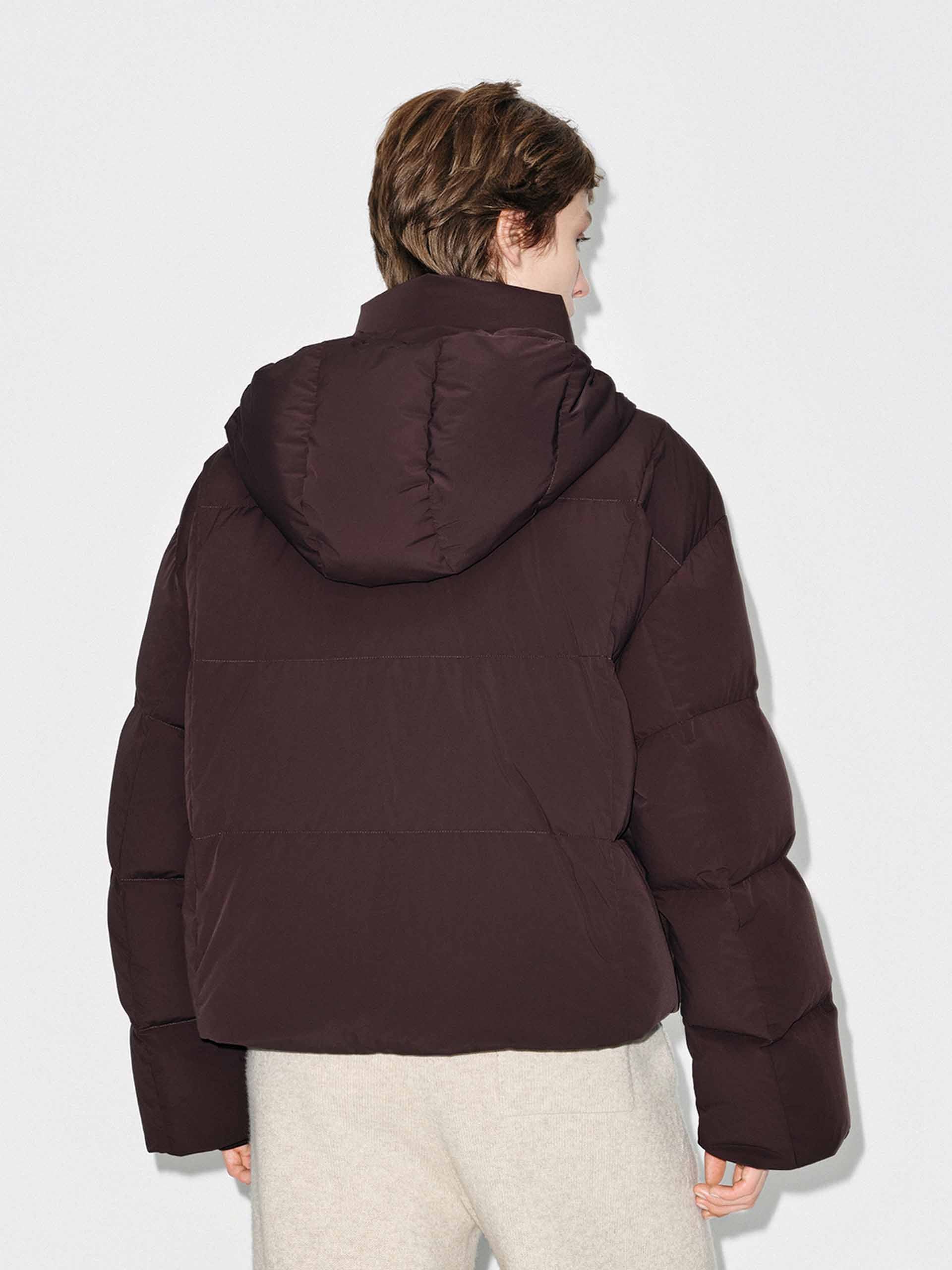 Cropped Hooded Down Jacket - Image 21